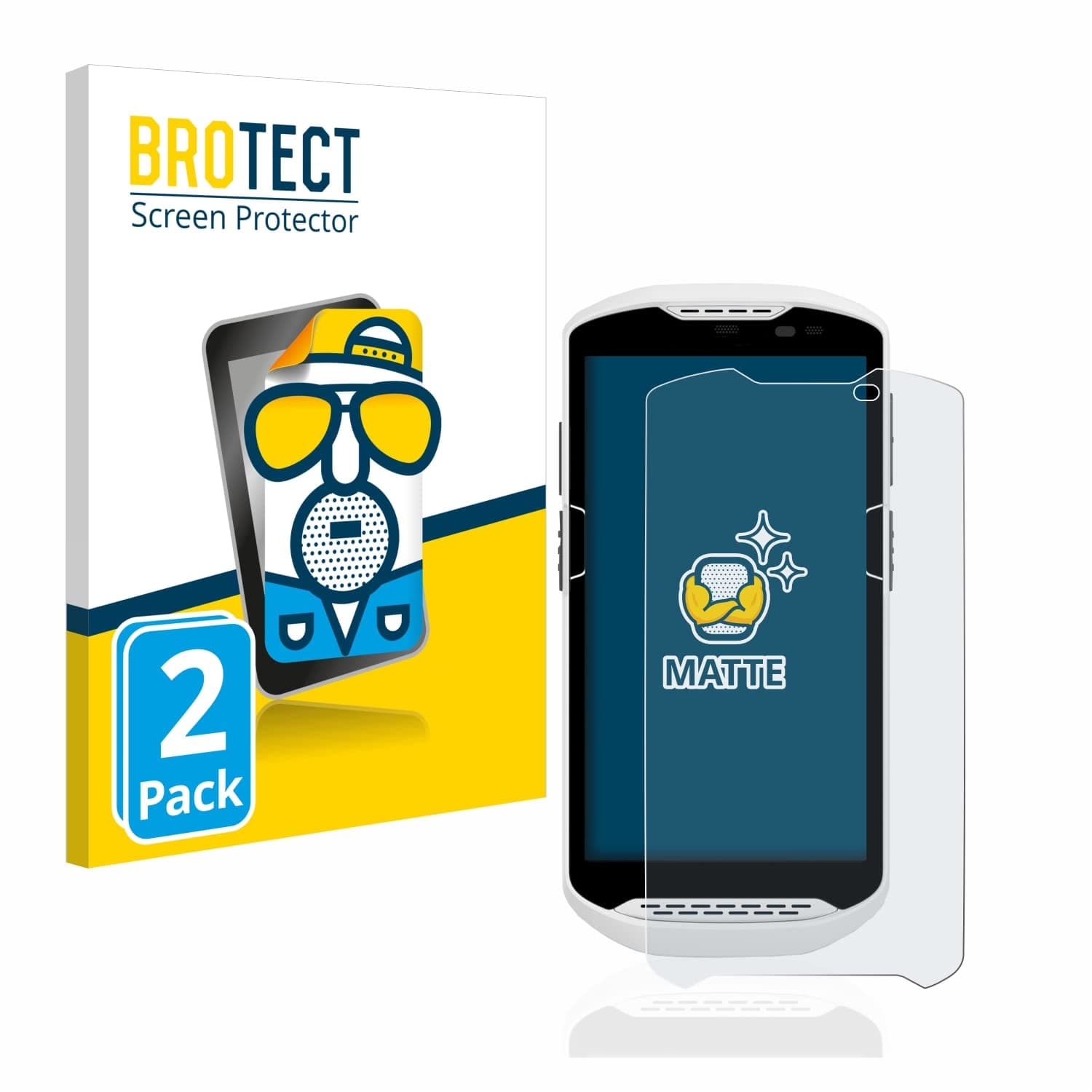 brotect Screen Protector Anti-Glare compatible with Zebra TC57 (2 Pack) Screen Protector Matte, Anti-Fingerprint Protection Film