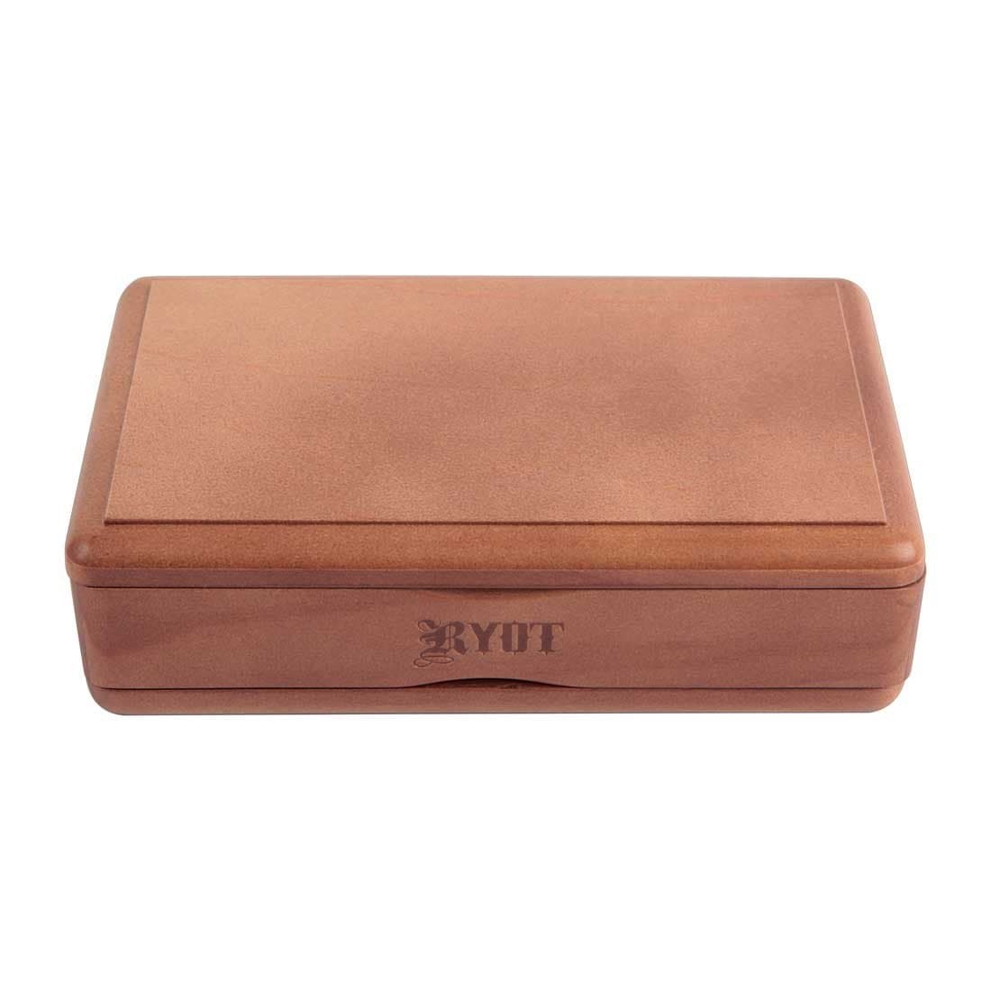 RYOT 4x7” Solid Top Box in Walnut| Premium Wooden Box Perfect for Sifter - Monofilament Mesh Screen - Glass Base Tray - Prep Card - Pollen Catcher