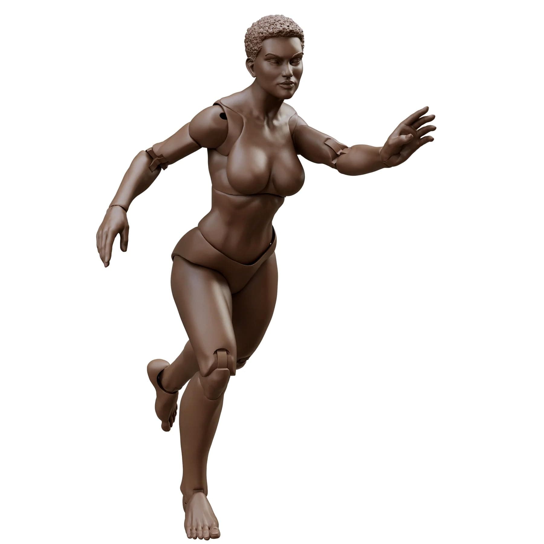 Boss Fight Studio Epic H.A.C.K.S. Blanks Action Figures – Highly Articulated Collectible 1:12 Scale Figurine with Alternate Parts for Customization and Display Stand – Coffee, Female