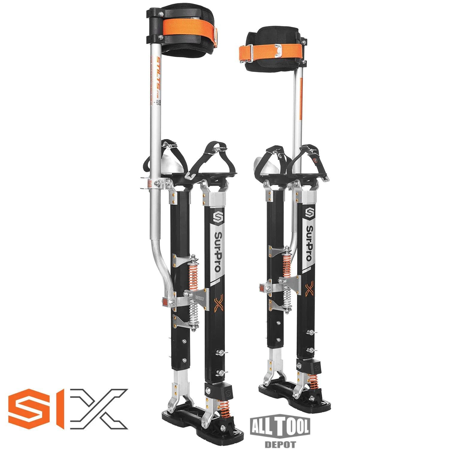 SP Quad Lock Single Legs Support Magnesium Drywall Stilts 18-30 in. (SUR-SP-1830MP) Newest Model