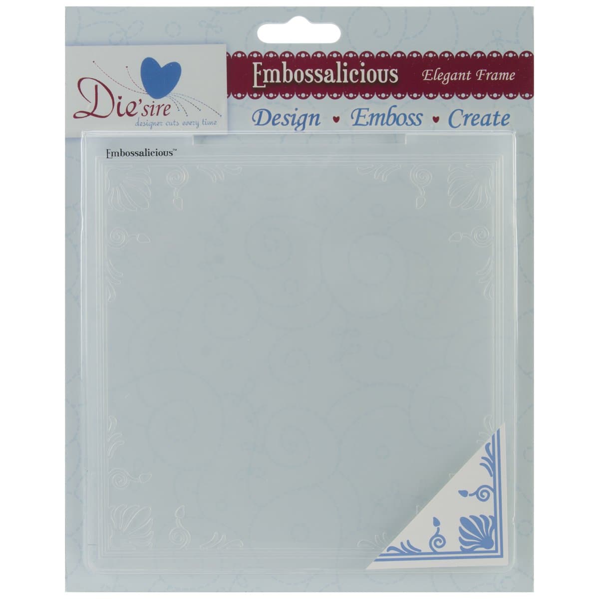 Embossalicious Embossing Folders 6"X6"-Elegant Frame