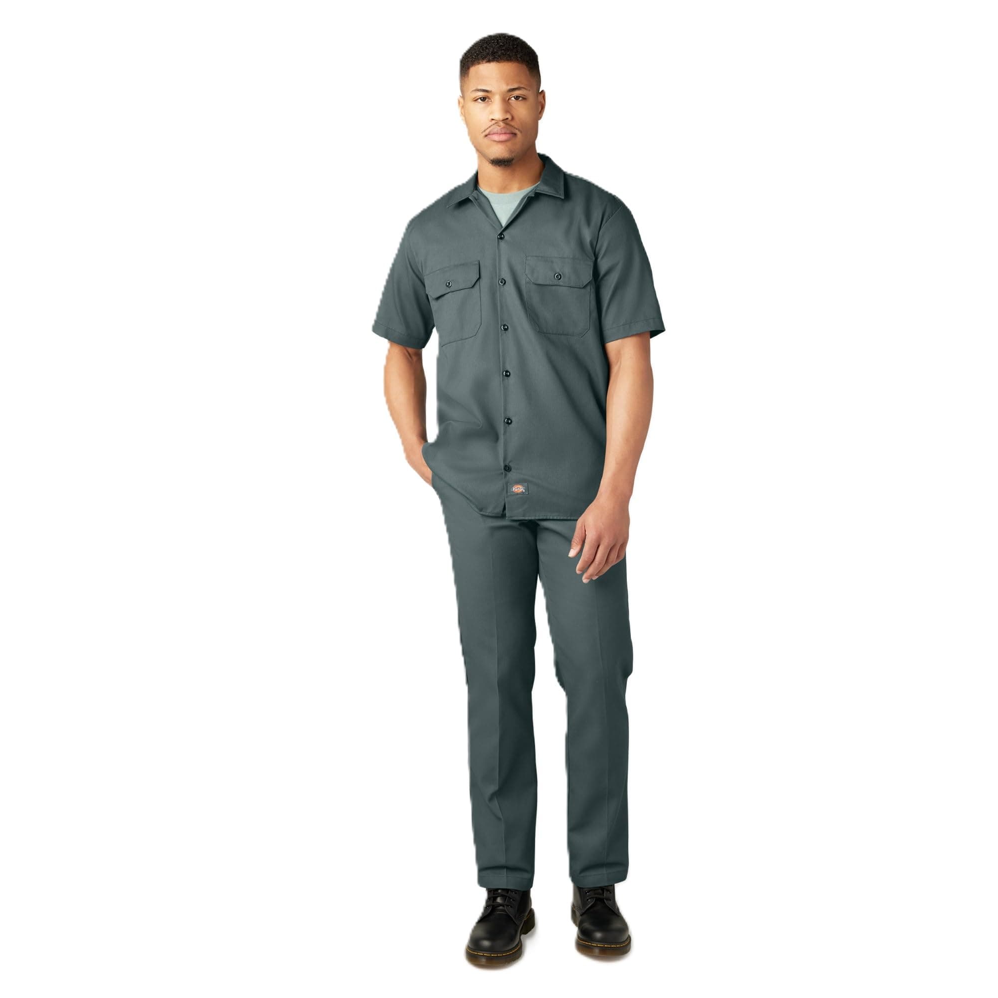 Dickies Men's Work Shirt Short Sleeves - White