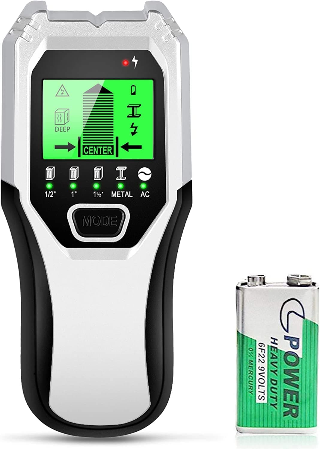 Stud Finder Sensor Wall Scanner - 5 in 1 Electronic Stud Sensor Locator Wall Wood Beam Joist Finders Wall Detector Edge Center Finding with LCD Display for Wood Live AC Wire Metal Studs Detectio