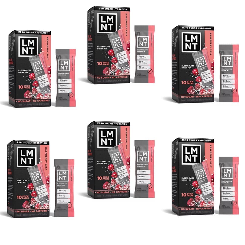 Title needs to be as follows: LMNTs Zero-Sugar Electrolytes Sports Drink - Raspberry Salt - 2.1oz/10ct