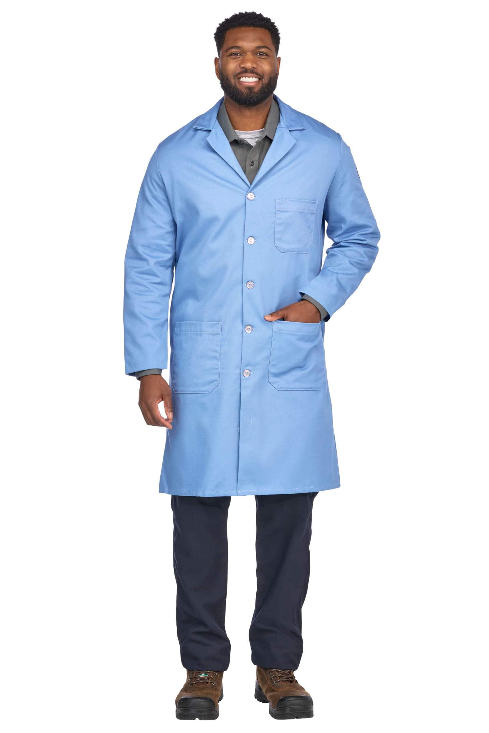 Bulwark Flame Resistant 7oz Cotton Lapel Collar Lab Coat