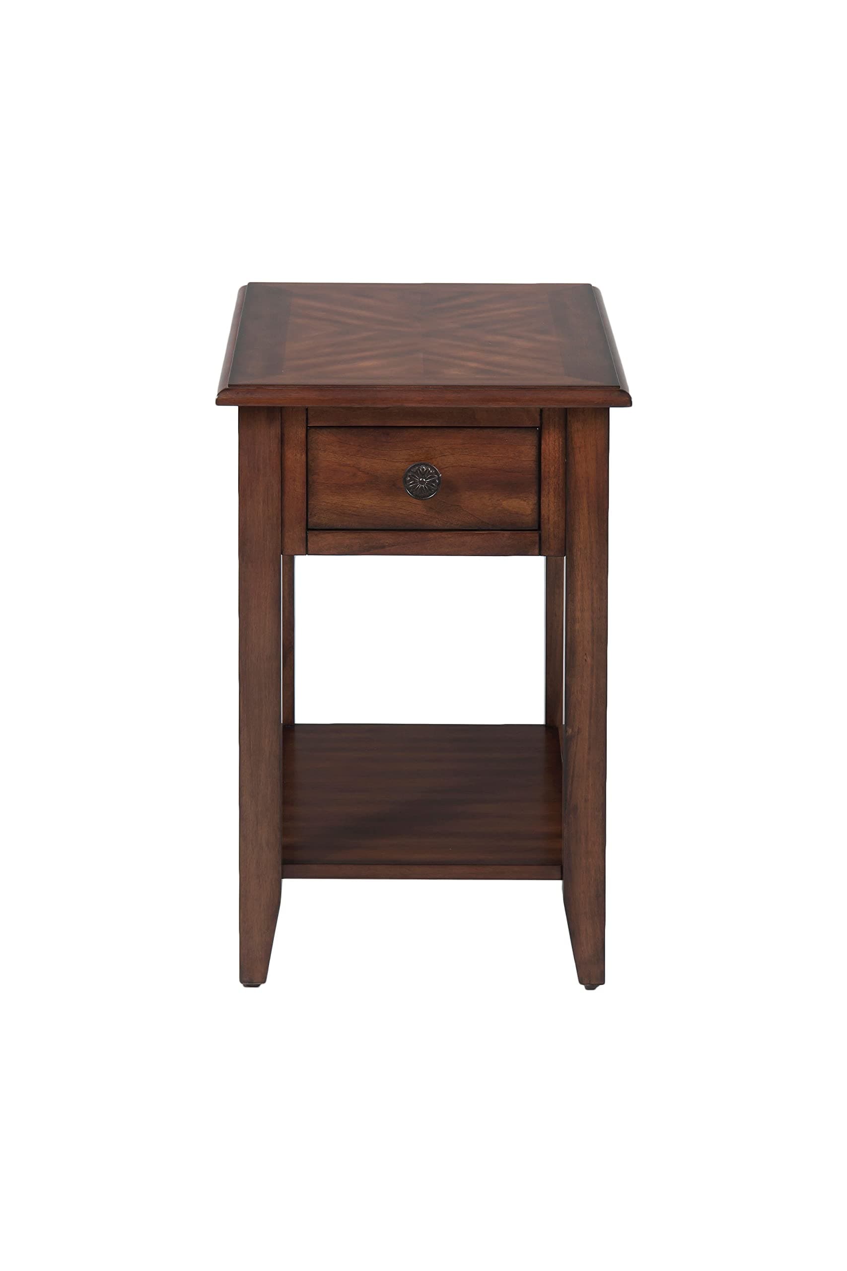 Jofran: , Medium Oak, Chairside Table, 16"W X 24"D X 24"H, Medium Brown Finish, (Set of 1)