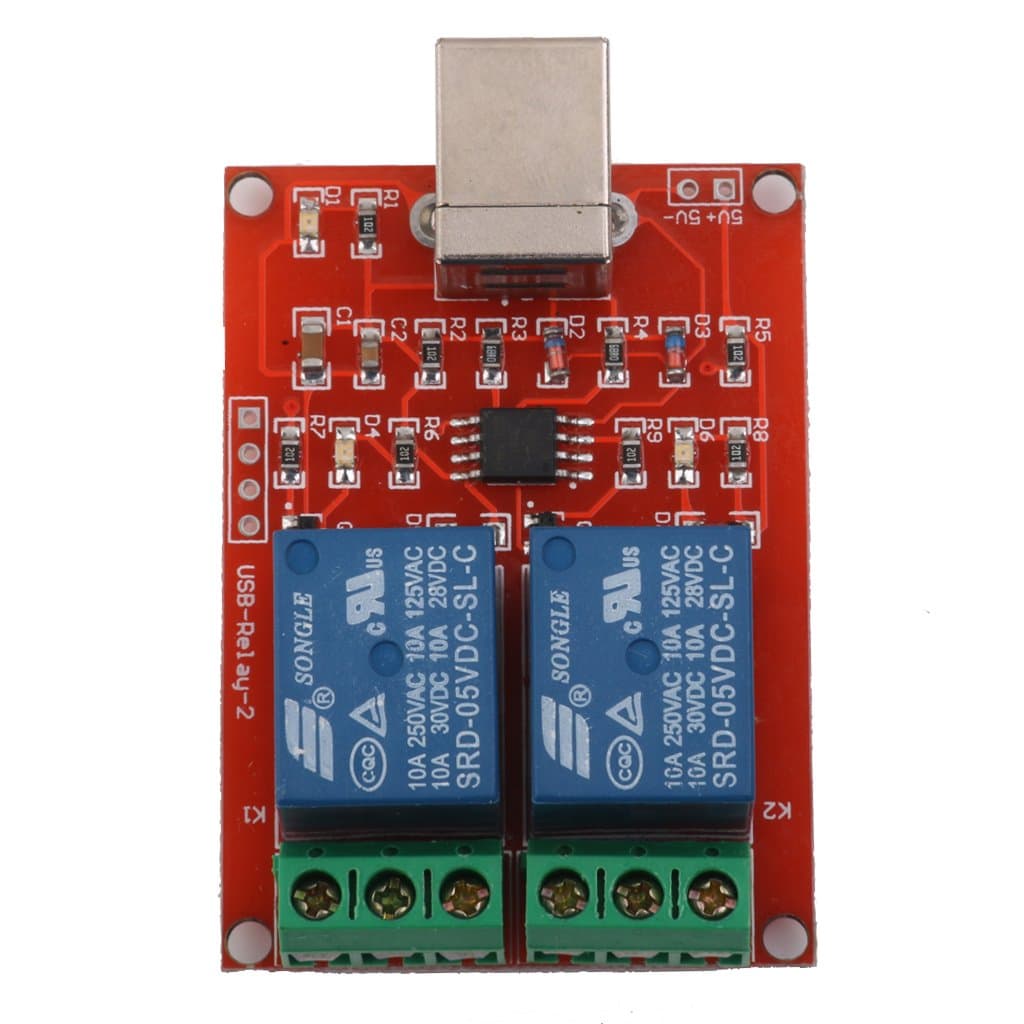 MagiDeal 5V USB Control Switch 2 Channal Relay Module computer control switch module
