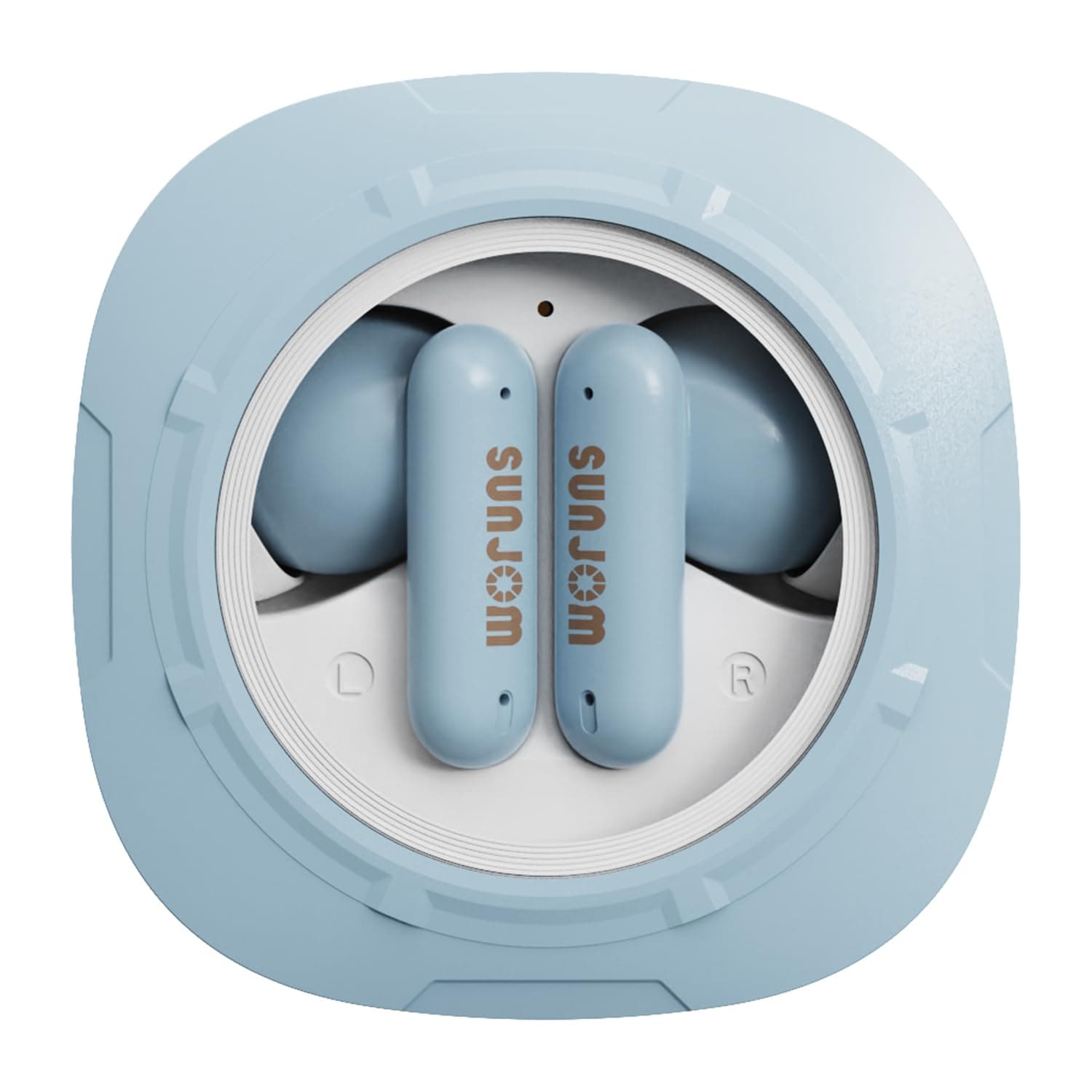 Xspace Ear Wireless Earbuds Hi-Res Audio Bluetooth 5.3 Headpahones True Wireless in Ear Earbuds Deep Bass in Ear Earphones Call Clear with Microphone Sweatproof for Sports,Gym,Work (Blue)