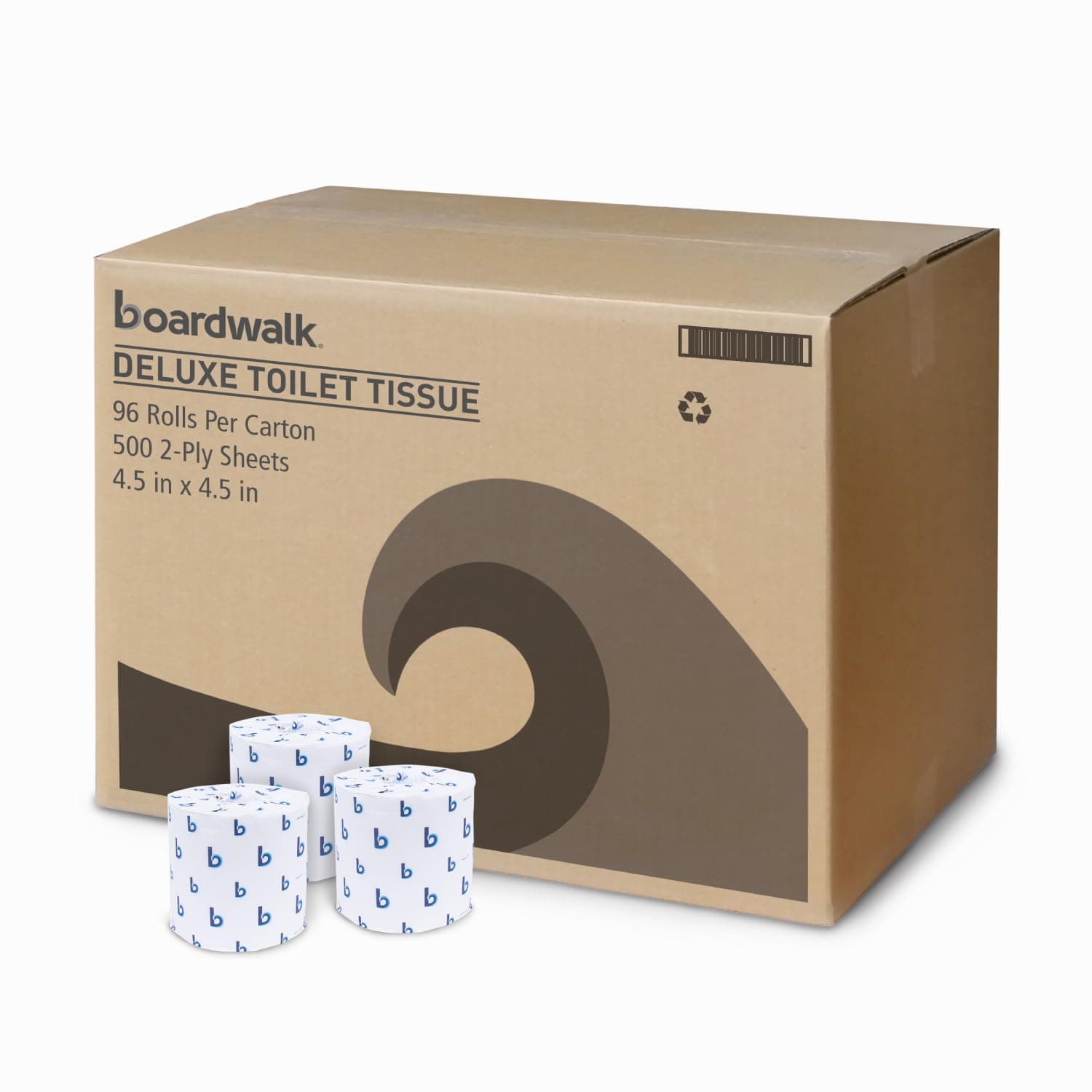 6155 4.5" Length x 4.5" Width, 2-Ply Standard Roll Bath Tissue (Case of 96)