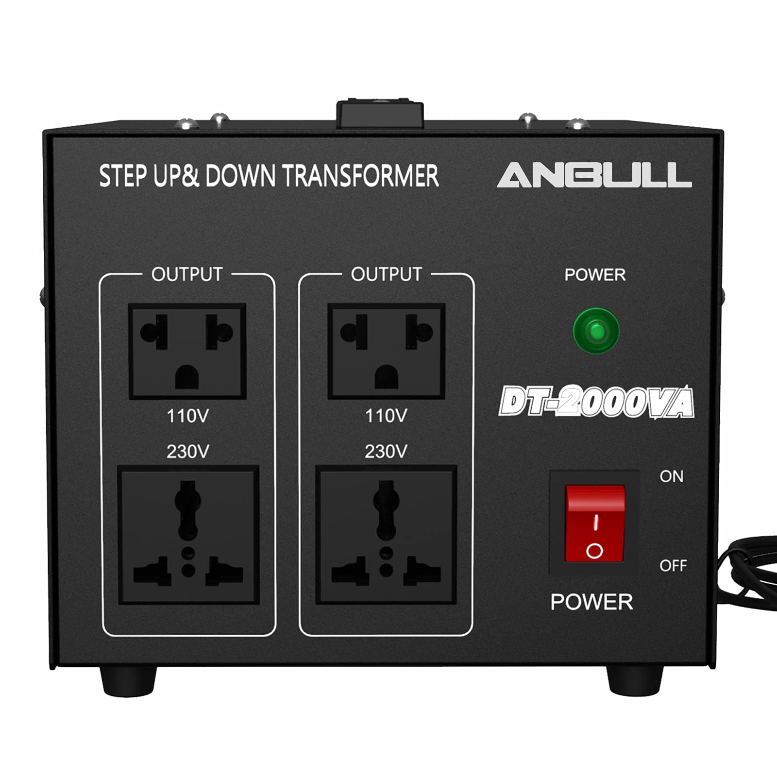 Anbull Voltage Converter 2000 Watt Voltage Transformer, 220V / 230V / 240 Volt to 110V / 120 Volt or 110V / 120 Volt to 220V / 230V / 240 Volt, Heavy Duty Step Up & Down Transformer Converter