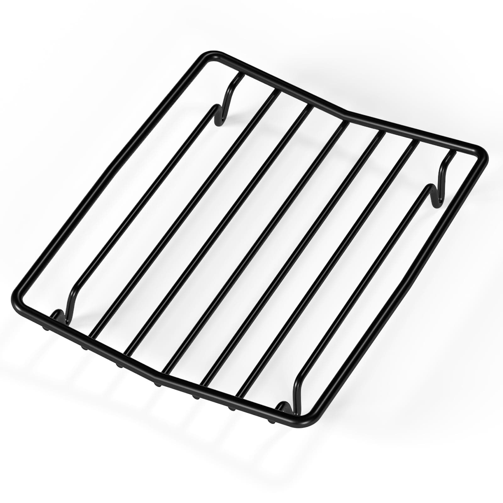 Roasting Rack for Roasting Pan,Baking Rack for Cooking, Roasting, and Grilling,V Shape Non-Stick Wire Rack,10×8" Black