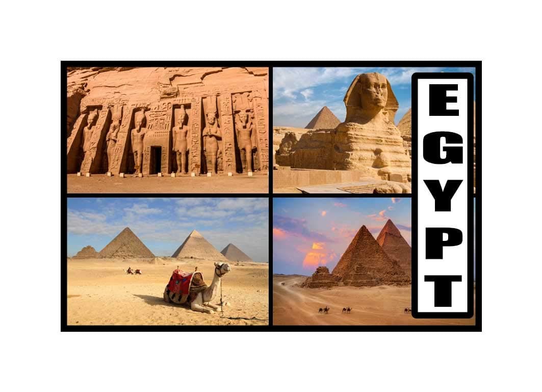 Egypt - Post Card Style Fridge Magnet - Large Size (7cm x 4.5cm) - Gift Idea - Tourism