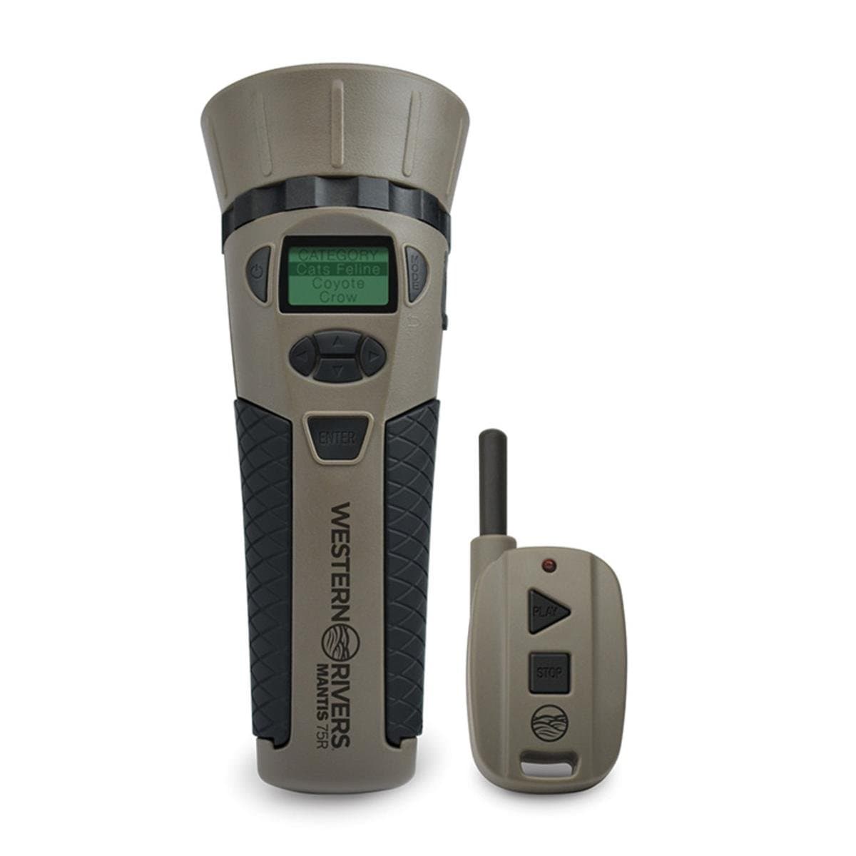 Walker's Mantis 75 Compact Easy-to-Use Handheld Electronic Game Call with Remote - Predator Hunting Accessory