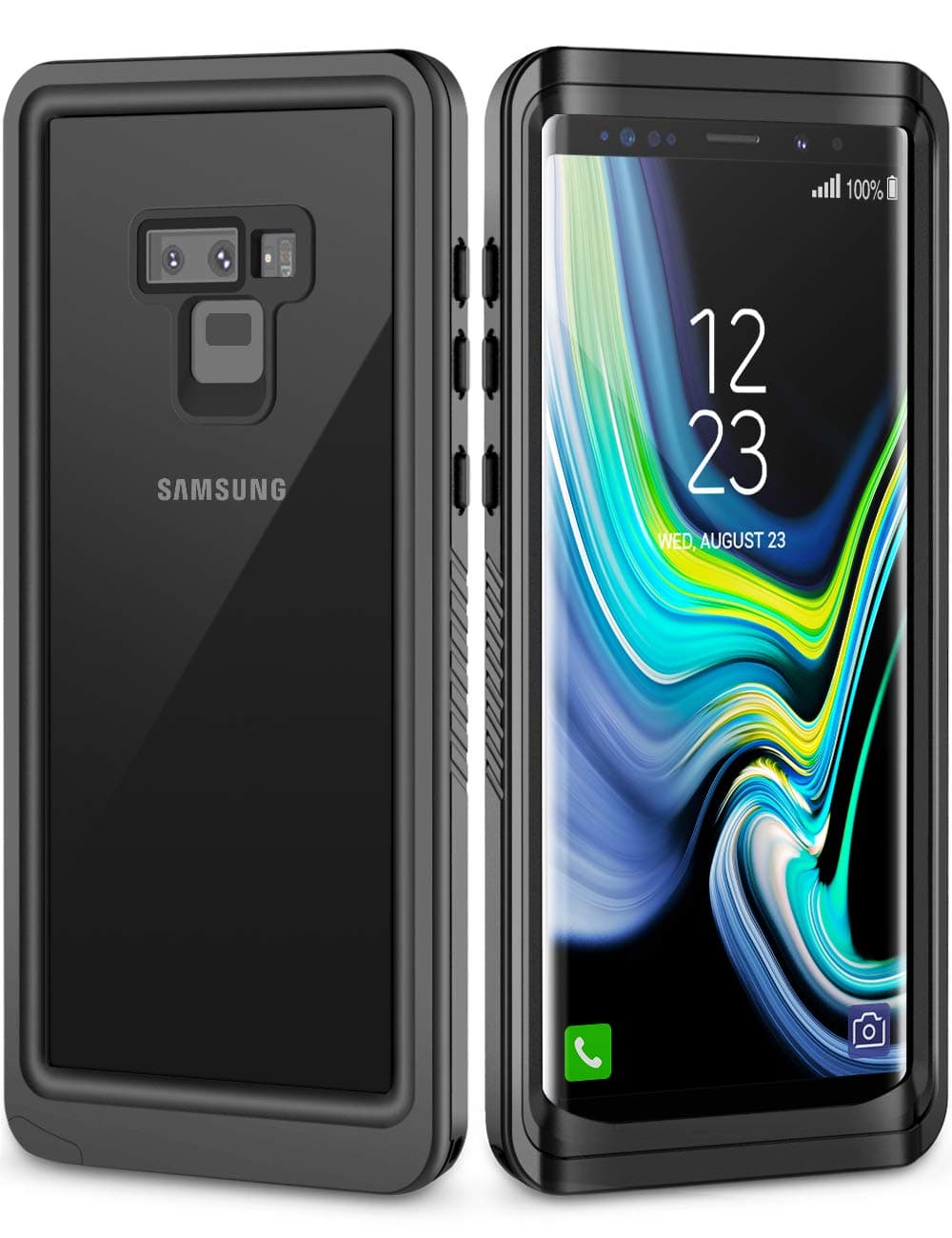 Tuvror Galaxy Note 9 Waterproof Case, Underwater Full Sealed Cover IP68 Certified for Waterproof Snowproof Shockproof and Dustproof with Built-in Screen Protector for Samsung Galaxy Note 9