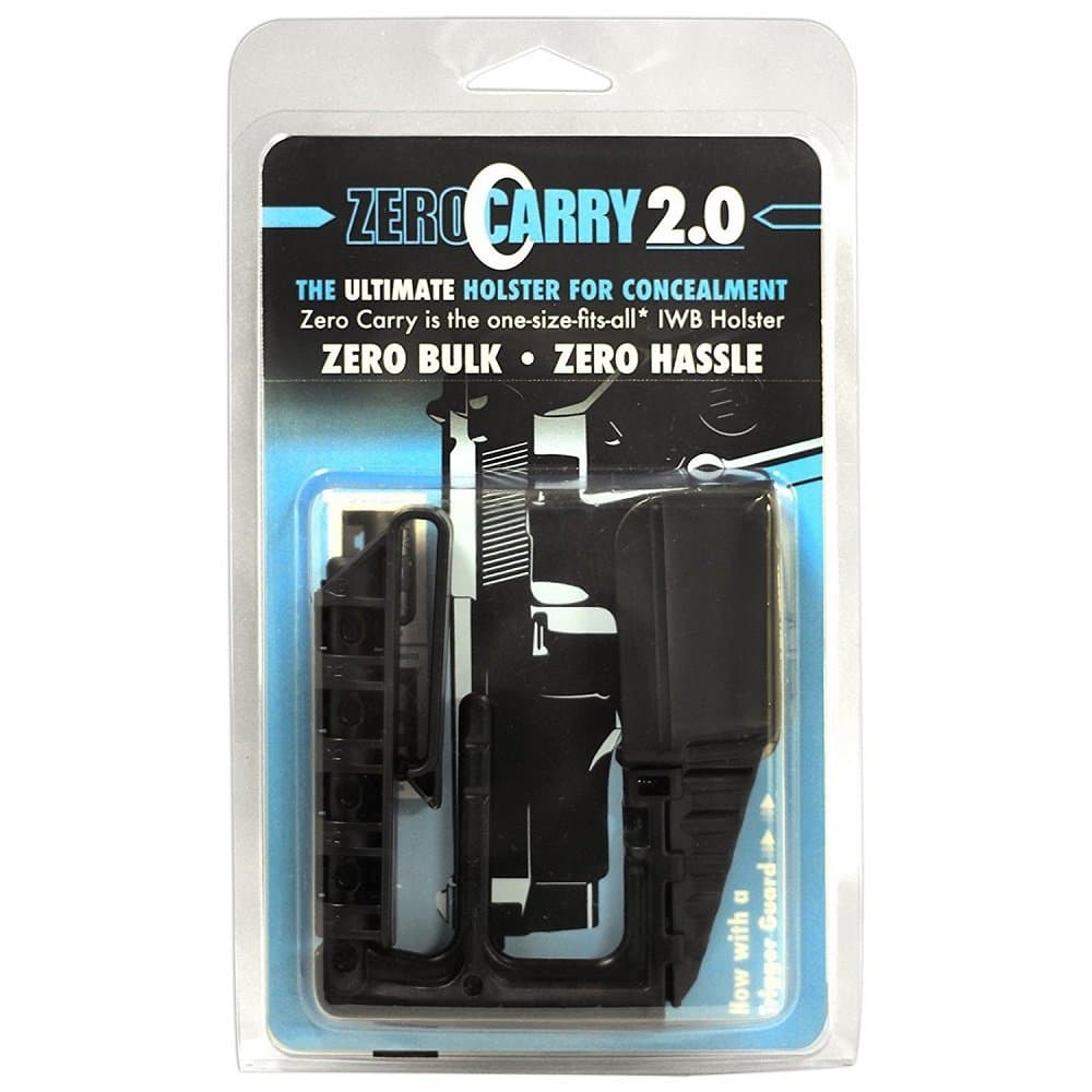 The Ultimate Gun Holster - Zero Carry V2.0 - Integrated Trigger Guard - Lightweight, Zero-Bulk, Concealed Carry Holster - Fits All Autos Up to 4” Barrels (.32 ACP & Up) & 2” J Frame Revolvers