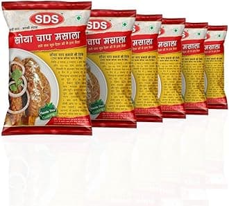 - Soya Chaap Masala - 40g (Pack of 6) | Vegetarian Meat Alternative for Gravy, Tikka, Rolls, Biryani & Curry | Soya Protein | Hygienically Packed | No Preservatives