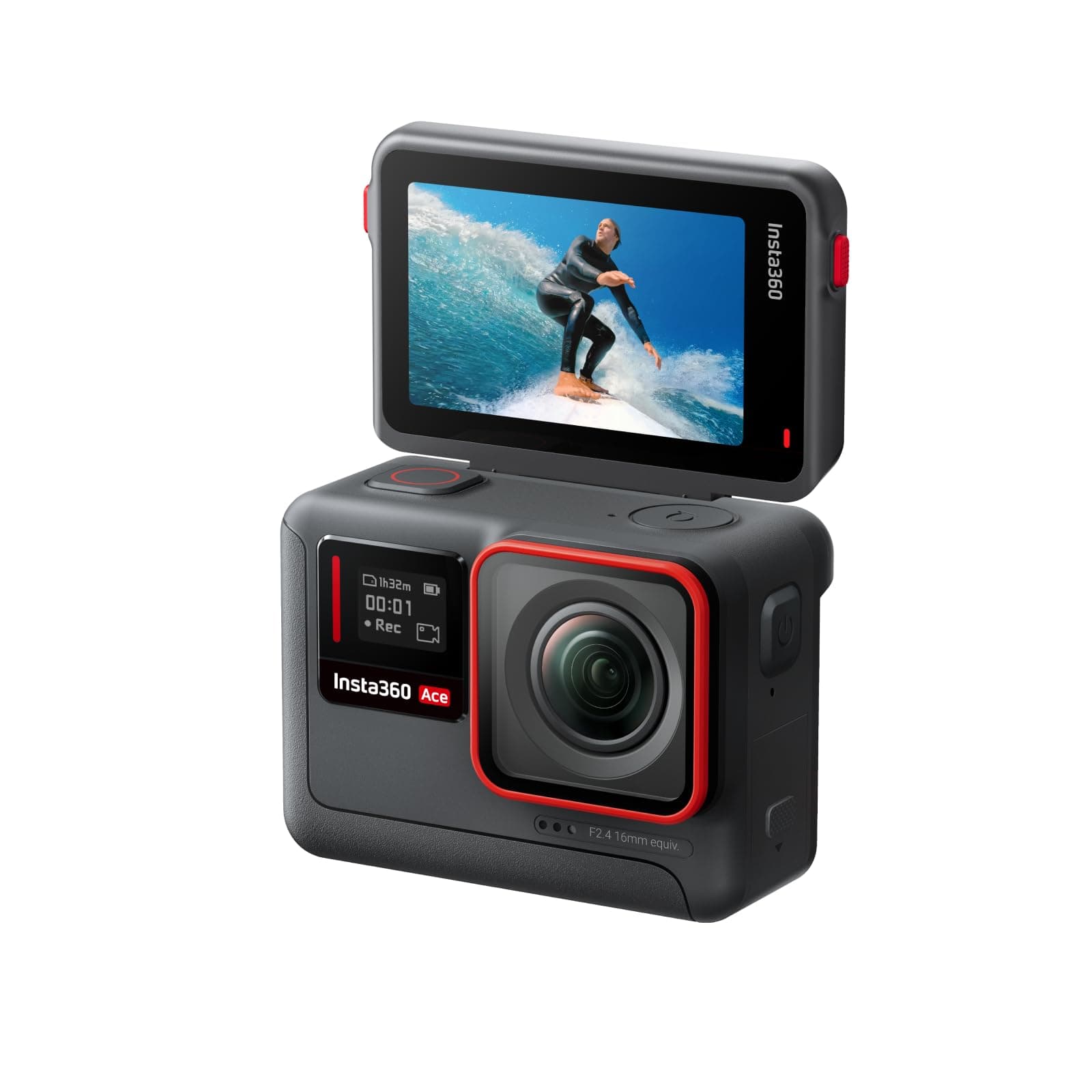 Insta360 Ace - 4K120fps Waterproof Action Camera, 1/2" Sensor with AI Noise Reduction, Active HDR Video, 48MP Photos, 2.4" Flip Screen, Easy Magnetic Mounting & Advanced AI Features.