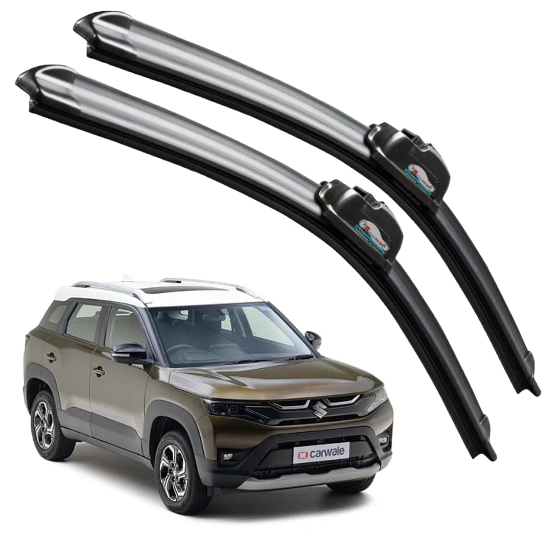 CARNYX Frameless Windshield Wiper Blades, Front Car Wipers Set of 2, Noise-Free, Durable Performance Compatible with (Vitara Brezza (2016-2025) (D-24,P-17))