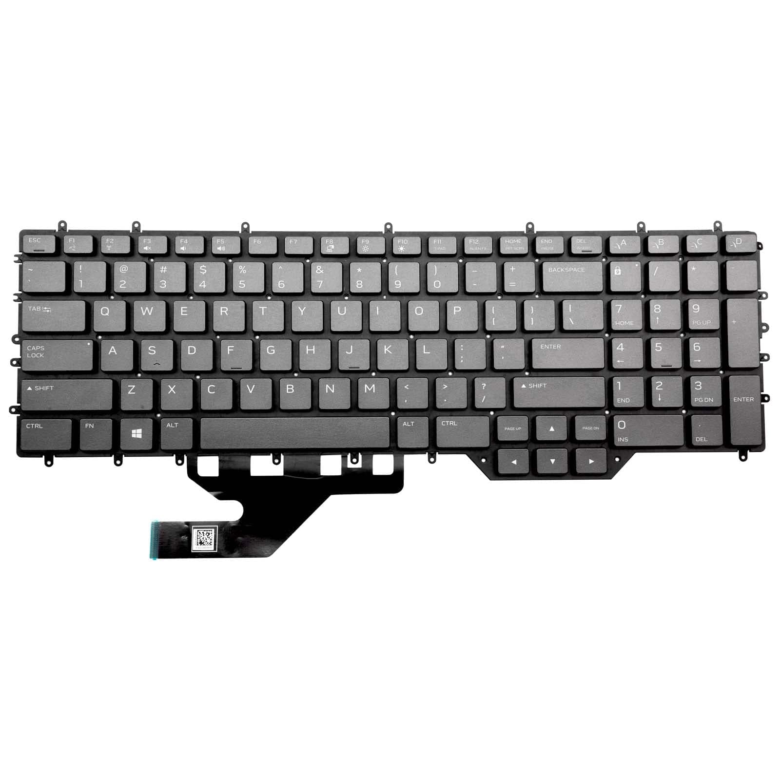 US Keyboard RGB Backlit Replacement for Dell Alienware Area 51m M17 R2 M17 R3 0H8FJC H8FJC
