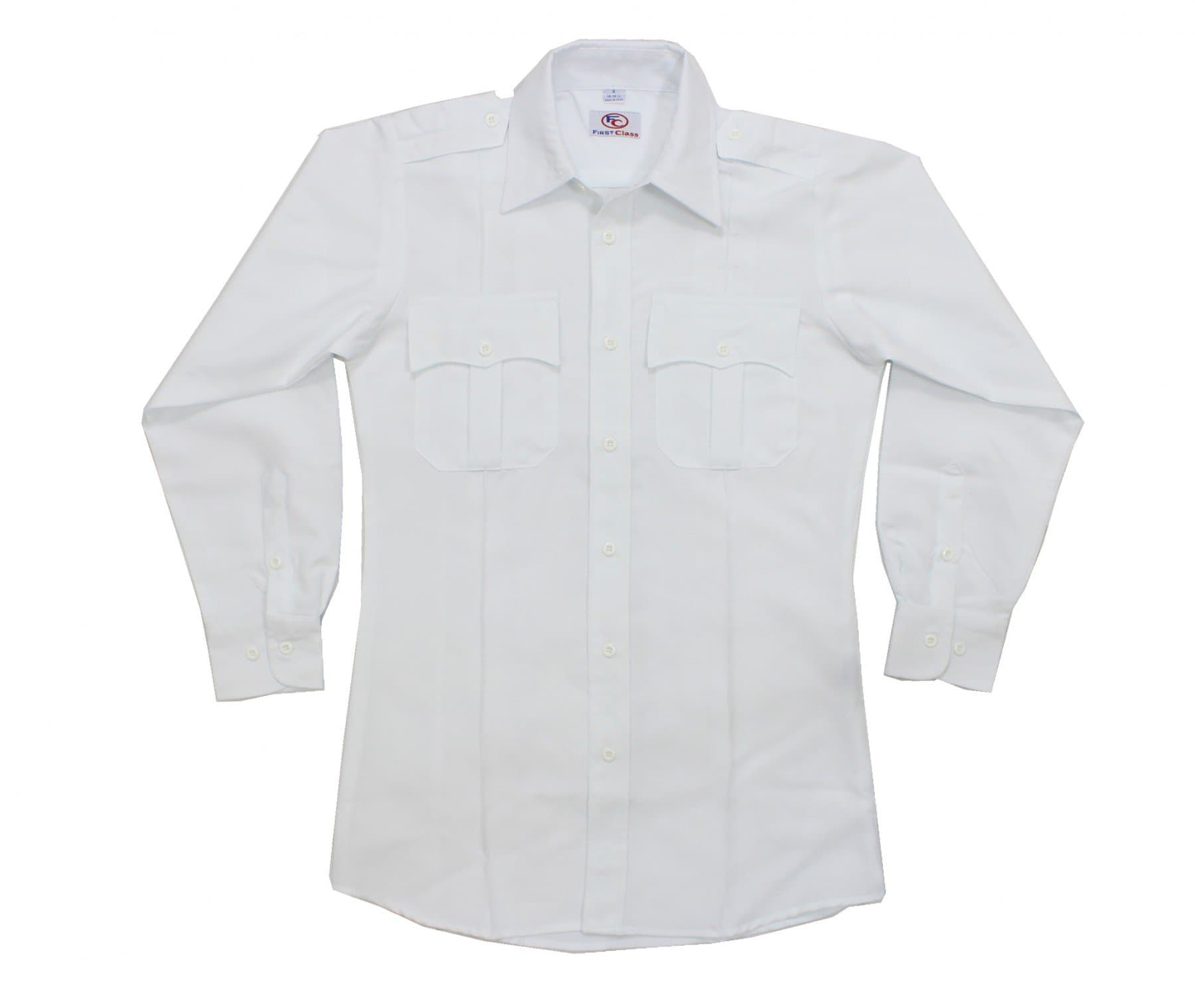 First Class 100% Polyester Long Sleeve Zippered Uniform Shirt