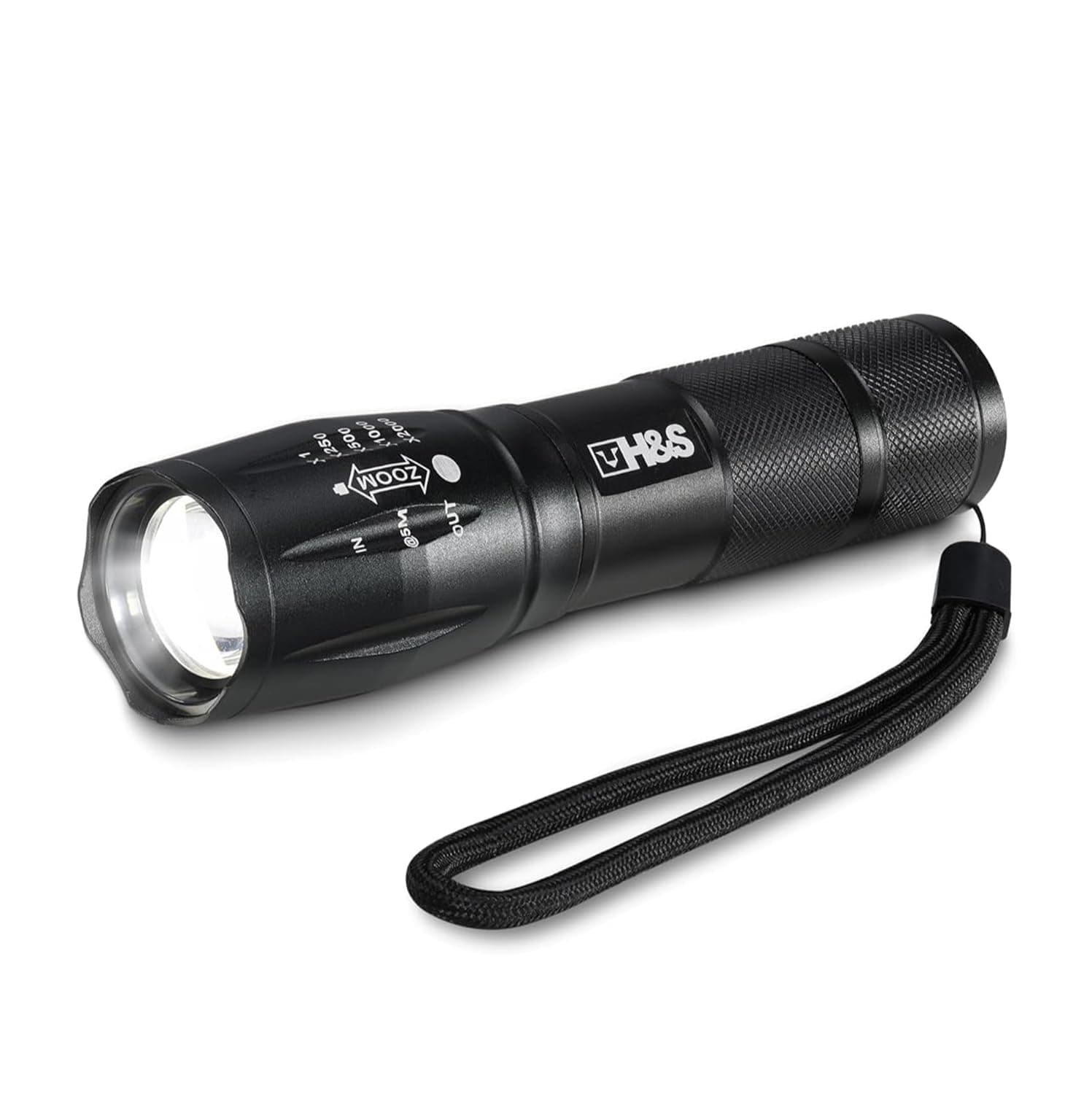H&S LED Torch - Hand Torches Battery Powered - Super Bright Small Camping Flashlight - Pocket Sized Mini Waterproof Torch - Powerful Flash Light for Hiking - 5 Modes