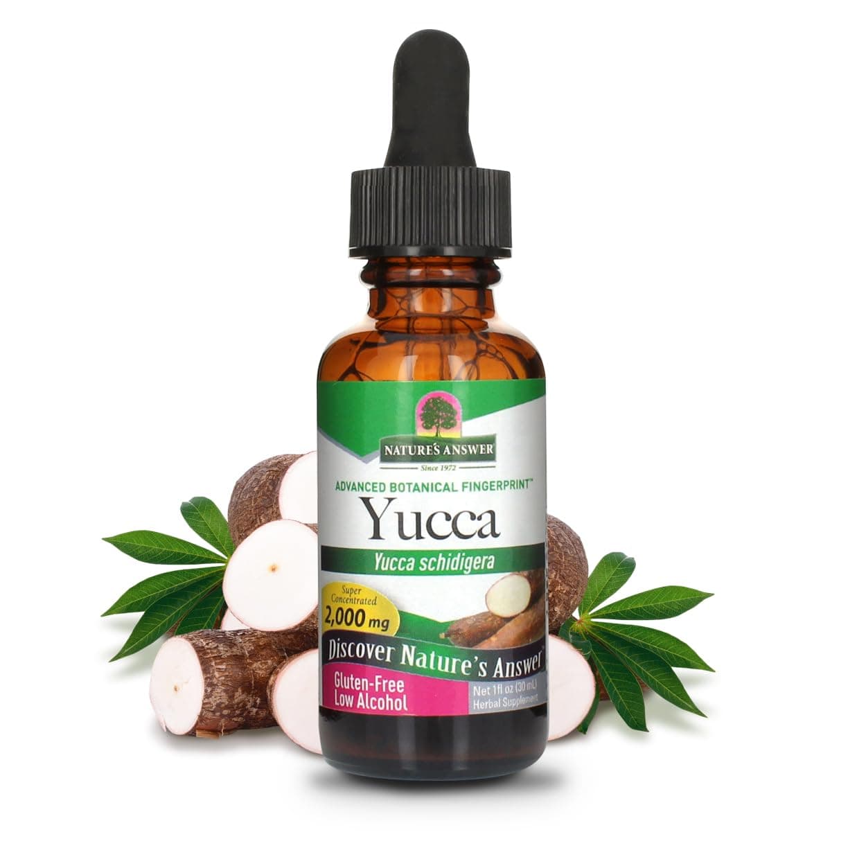 Nature's Answer Yucca Root Extract Supplement with Organic Alcohol, 1-Fluid Ounce | Supports Immune Function | Promotes Wellness*