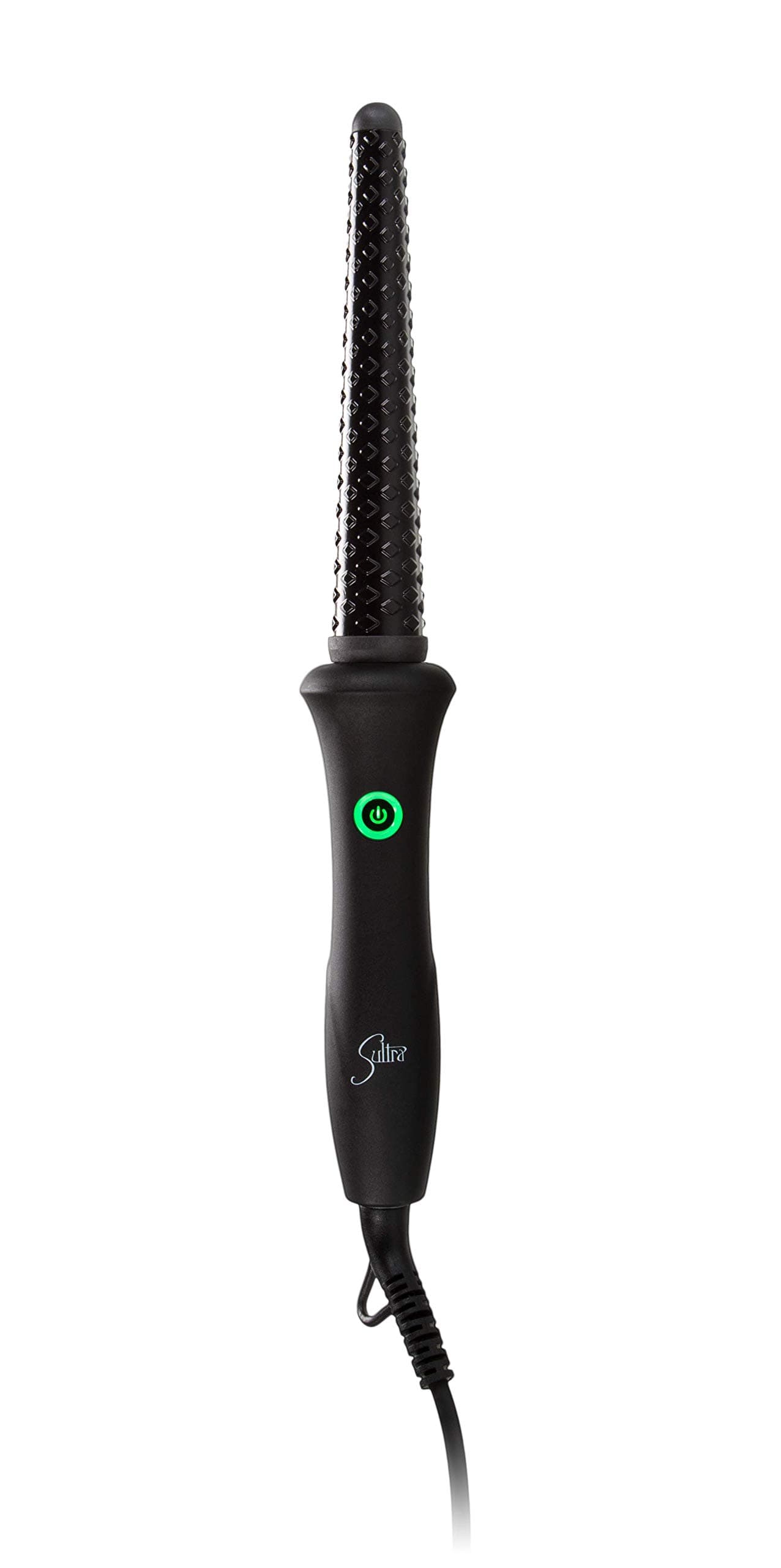 SultraThe Bombshell Rod Clipless Curling Iron, Oval or Cone Shaped, with Protective Heat Glove