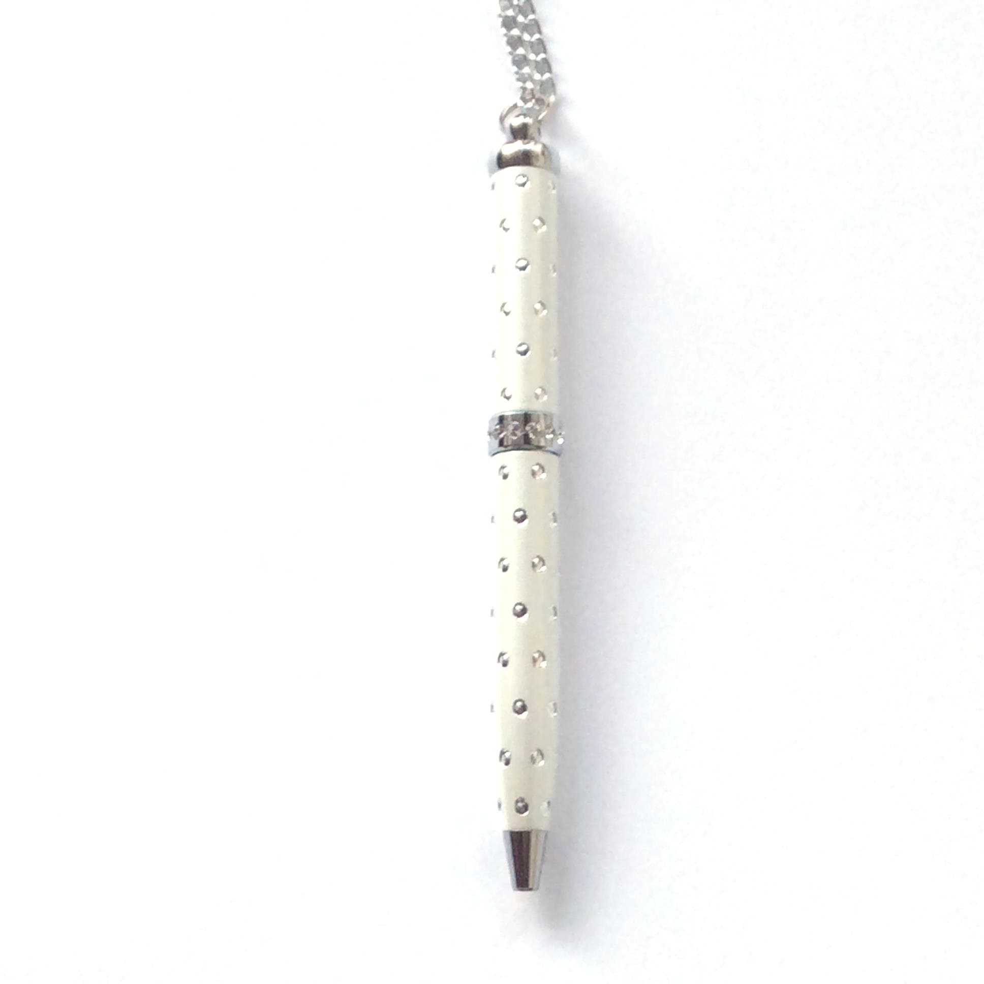 Pen With Necklace Chain White