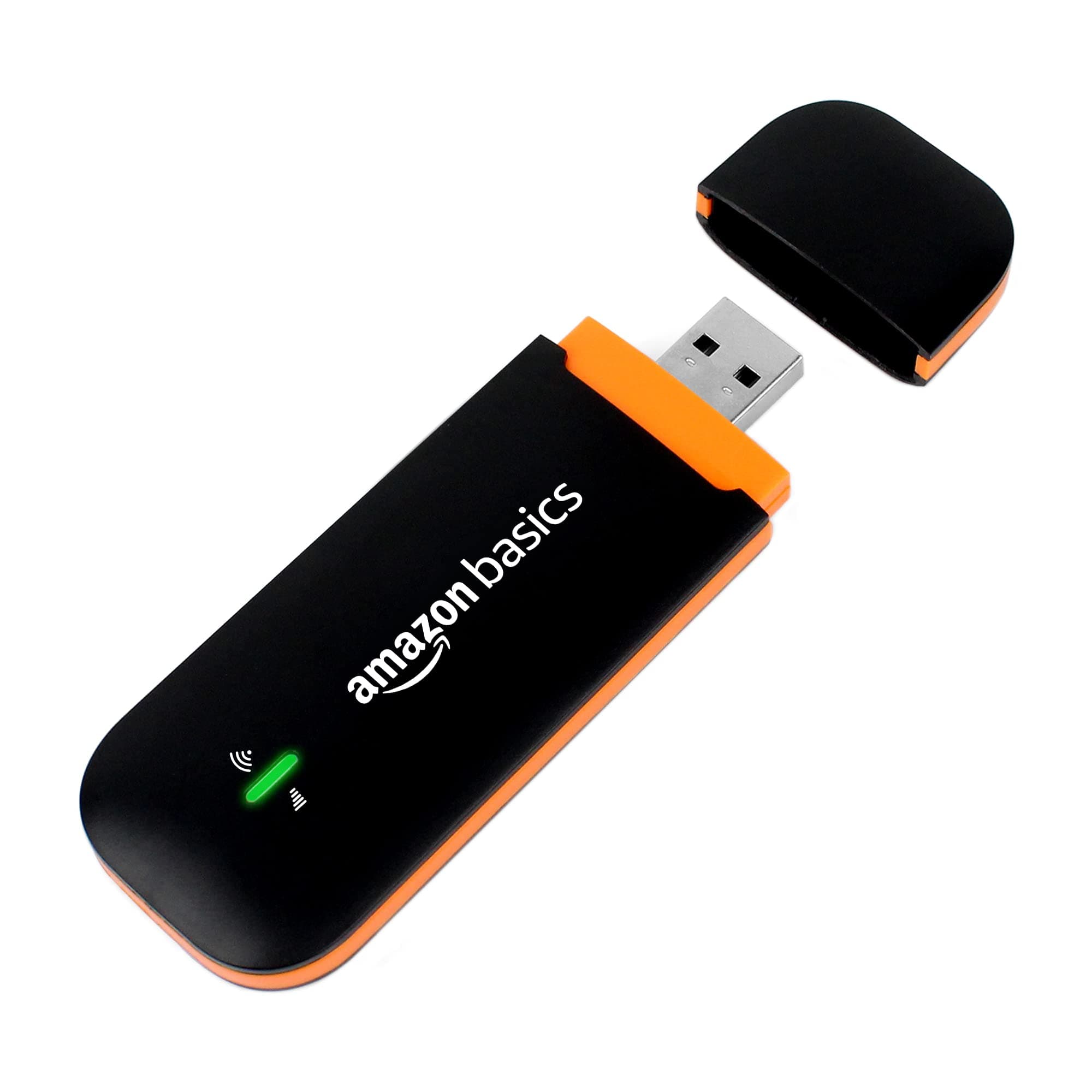 AmazonBasics 4G LTE WiFi USB Dongle Stick with All SIM Support | Plug & Play Data Card with up to 150Mbps Data Speed, Hotspot for 10 People, Premium QUALCOMM Chipset, single_band, Black