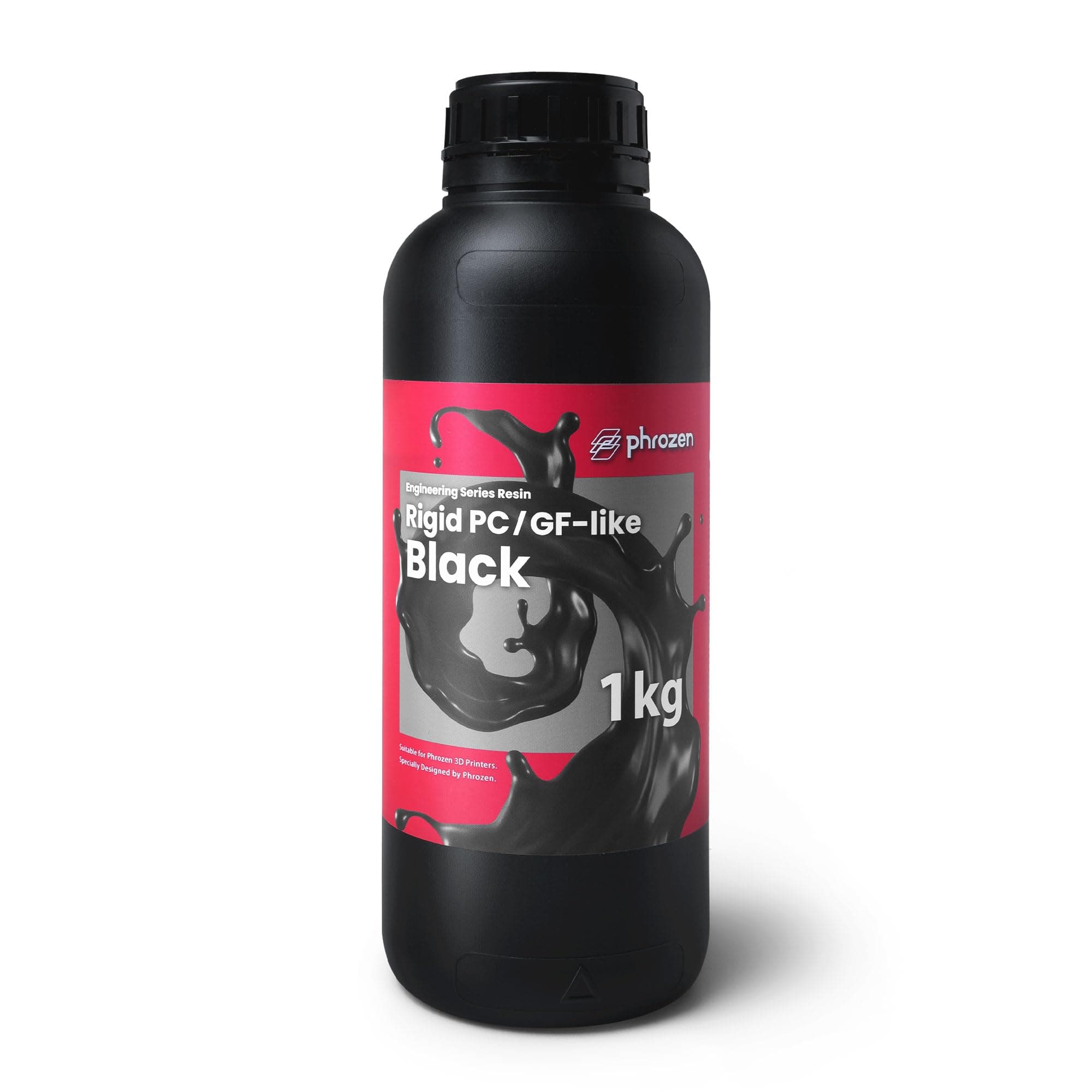 3D Printer Functional Resin [Rigid: PC/GF-Like, Black], 405nm DLP LCD UV-Curing Photopolymer Resin High Toughness for Plastic Models, 3C Devices, Industry Applications, Prototyping (1KG)