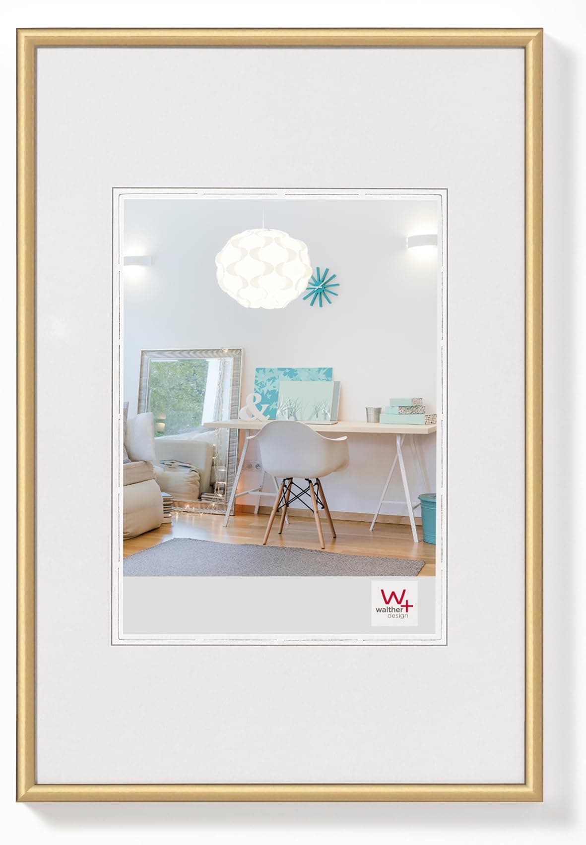 Plastic Frame, 50 x 70 cm, Gold