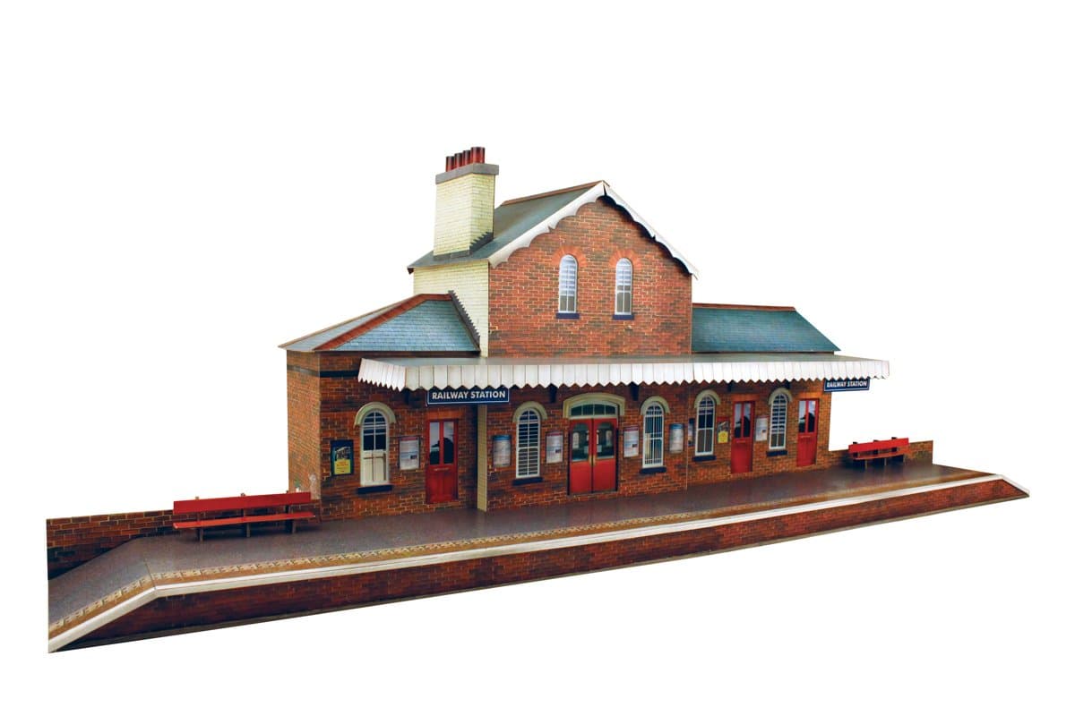 1:48 Scale Railway Station Model Making Kit, 7mm O gauge (Multicolour)