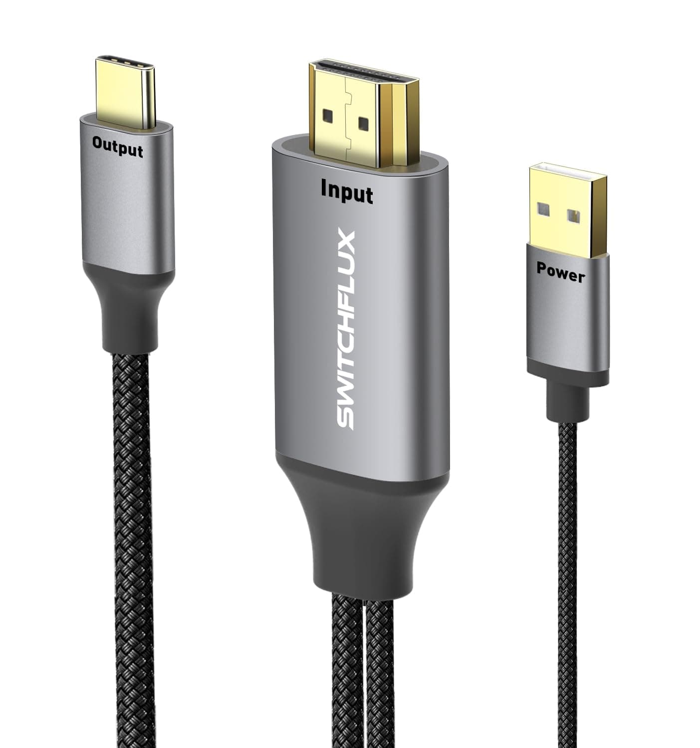 HDMI to USB C Cable 4K@60Hz, 6FT HDMI Source Input to USB Type C Output Cord Compatible with Xreal Air, Nreal Air,PS5, Xbox, Portable Monitor, Steam Deck Dock