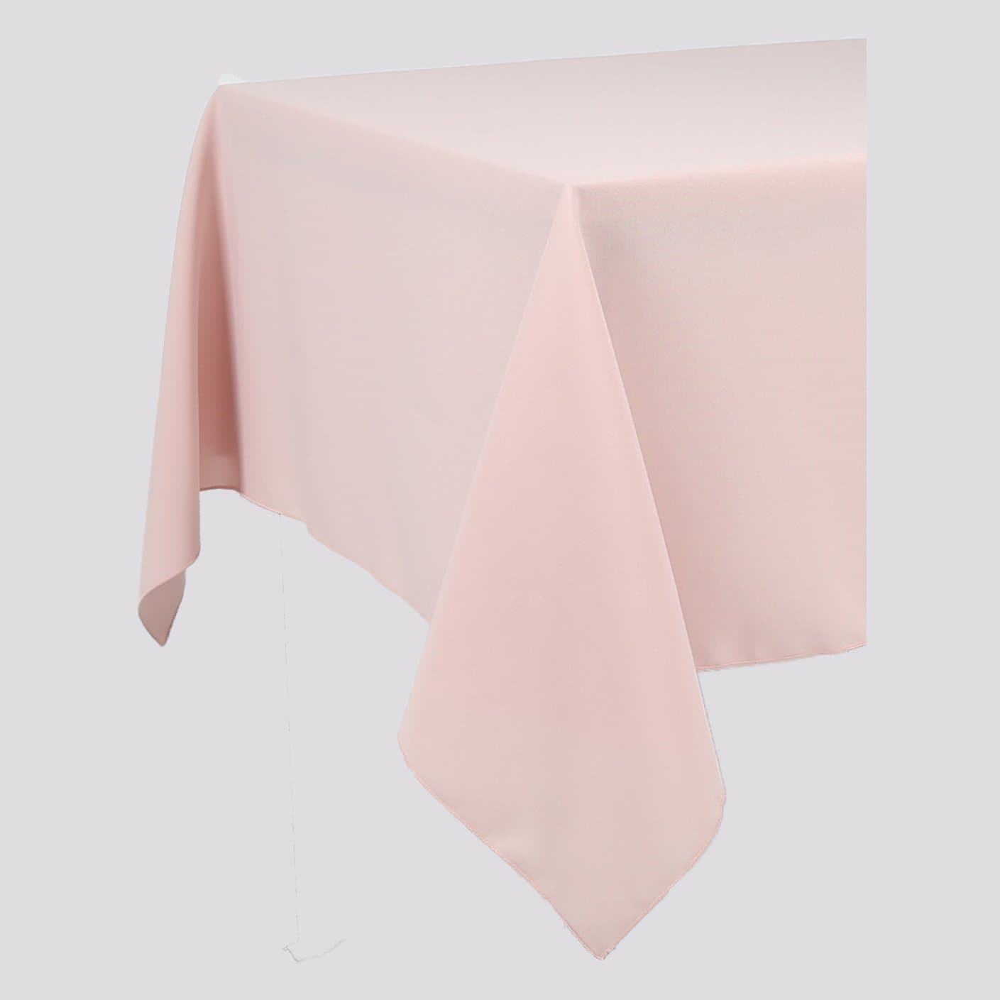 Blush Pink 90" x 132" Rectangular Tablecloth Feet Exhibitions Trestle Party Reception Banquet Venue