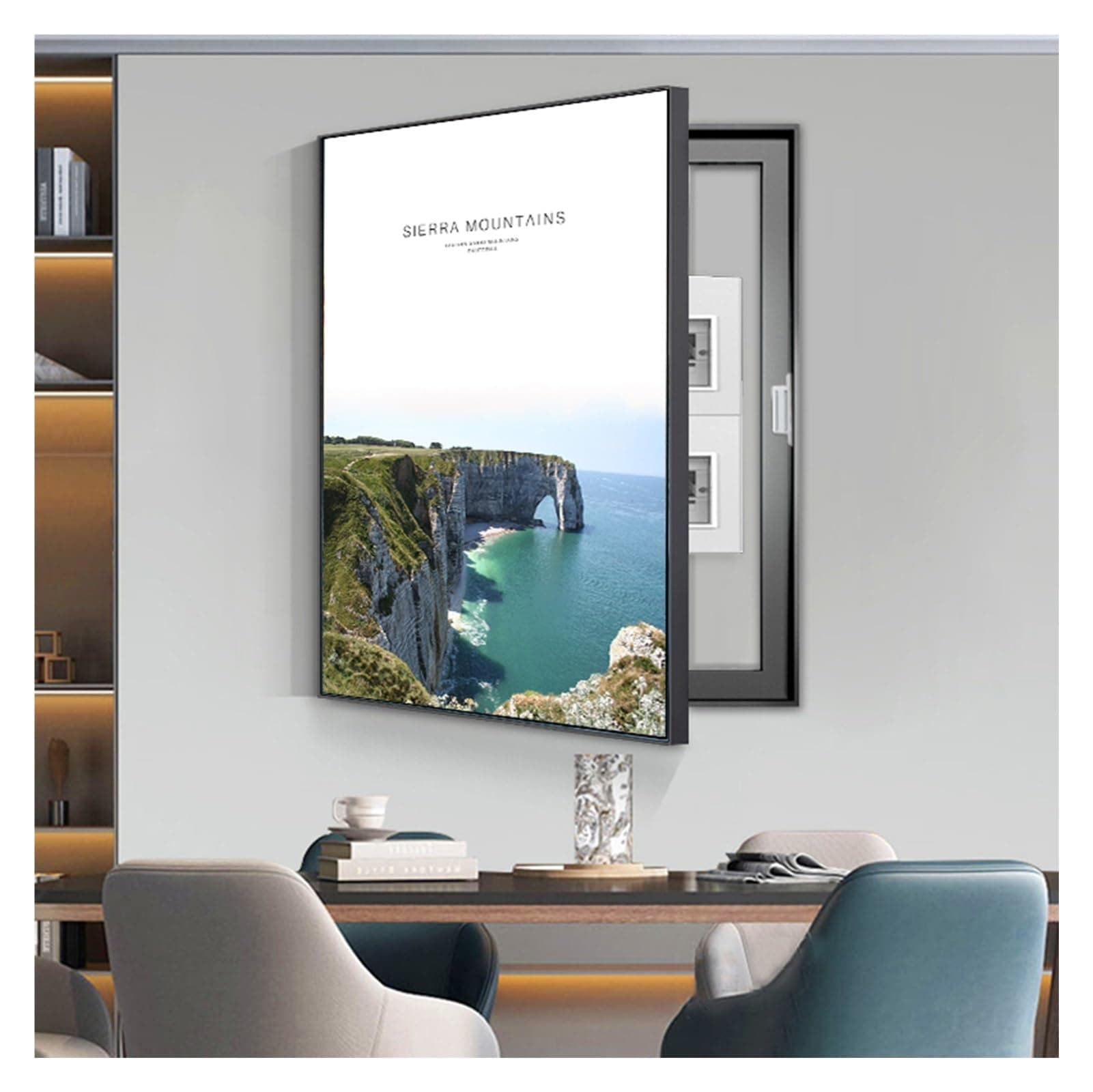 Electrical Panel Cover Decorative, Breaker Box Cover Decorative, Meter Box Decorative Painting, Wall Mounted Hide Fuse Box Cover Cabinet(D,30x40cm/12x16in)