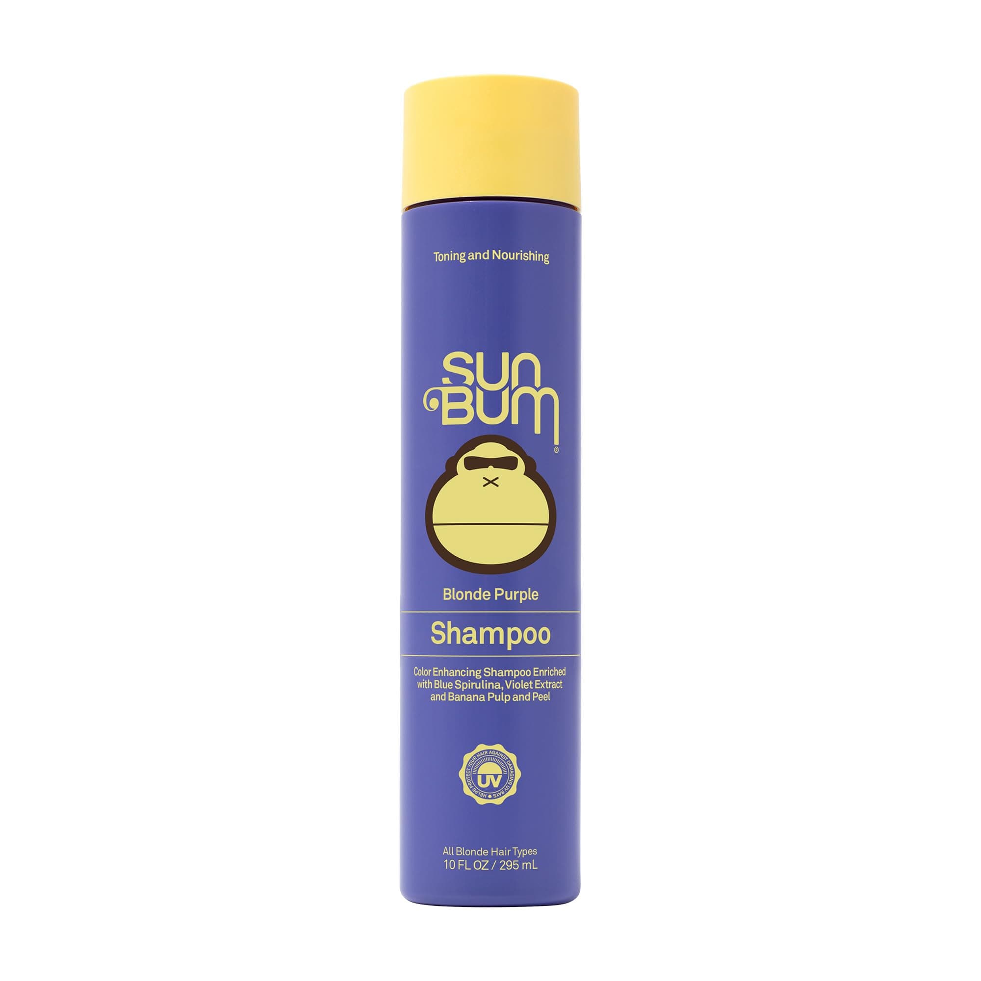 Sun Bum Blonde Purple Shampoo - Cleanses and Prevents Dryness with Deep Moisturizing and Brightening Formula - Color Enhancing and Toning Treatment for Blonde Hair - Color Friendly - 10 oz