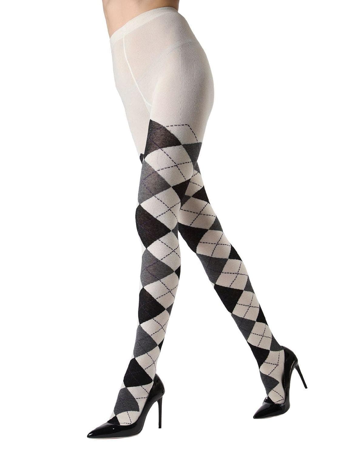 Classic Argyle Cotton Tights for Women, Cozy and Stlylish Patterned Sweater Tights - Sizes Small to 6x