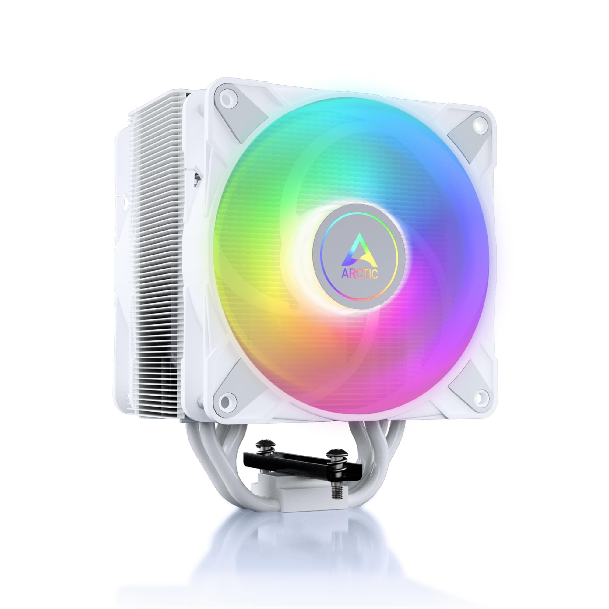 ARCTIC Freezer 36 A-RGB - Single-Tower CPU Cooler with Push-Pull, Two Pressure-optimised 120 mm P Fans and ARGB Lighting, Fluid Dynamic Bearing, 200–2000 RPM, 4 Heatpipes, incl. MX-6 Thermal Compound