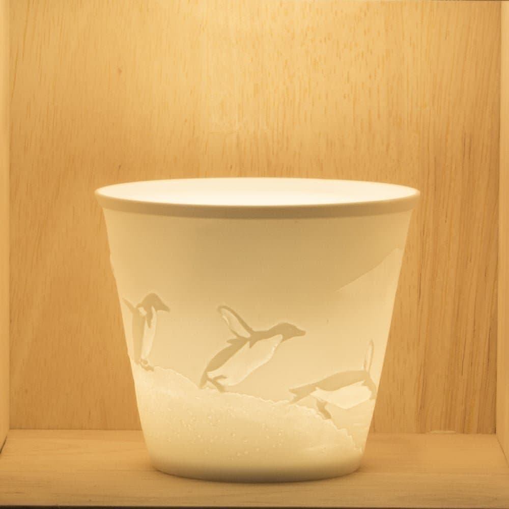 Nordic Lights ~ PENGUIN ~ Tea Light/Tealight Holder ~ Ceramic