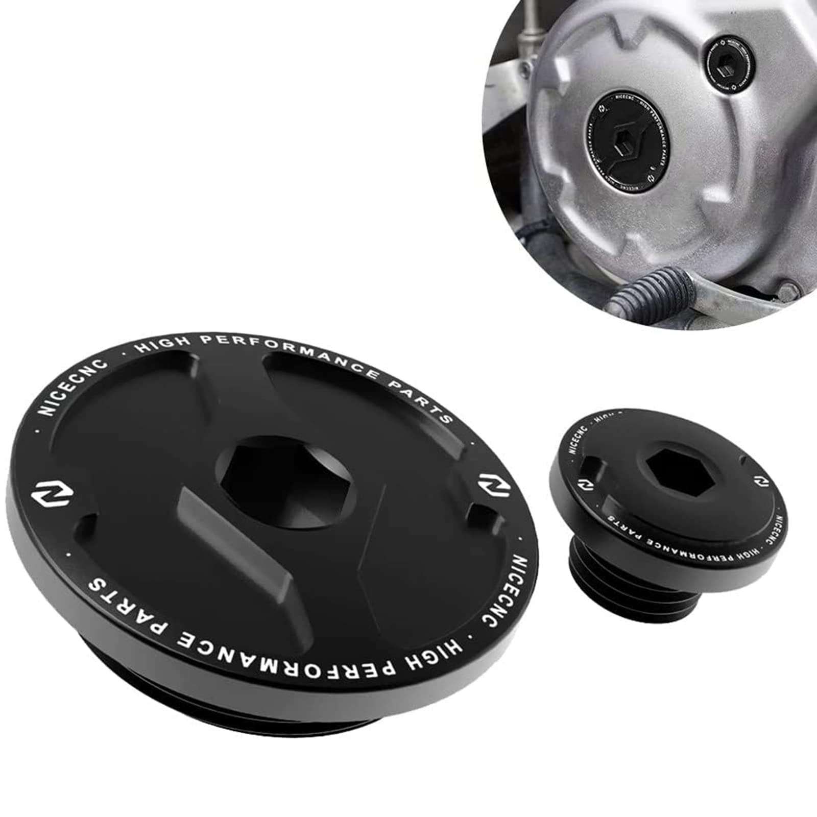 Engine enchufes Kit Compatible with Yamaha Raptor 700 2006 2007 2008 2009 2010-2023, 700R 2009-2023, 700R SE 2017-2023, YFZ450R 2014-2023, YFZ450R Special Edition 2016, See Fitments Black