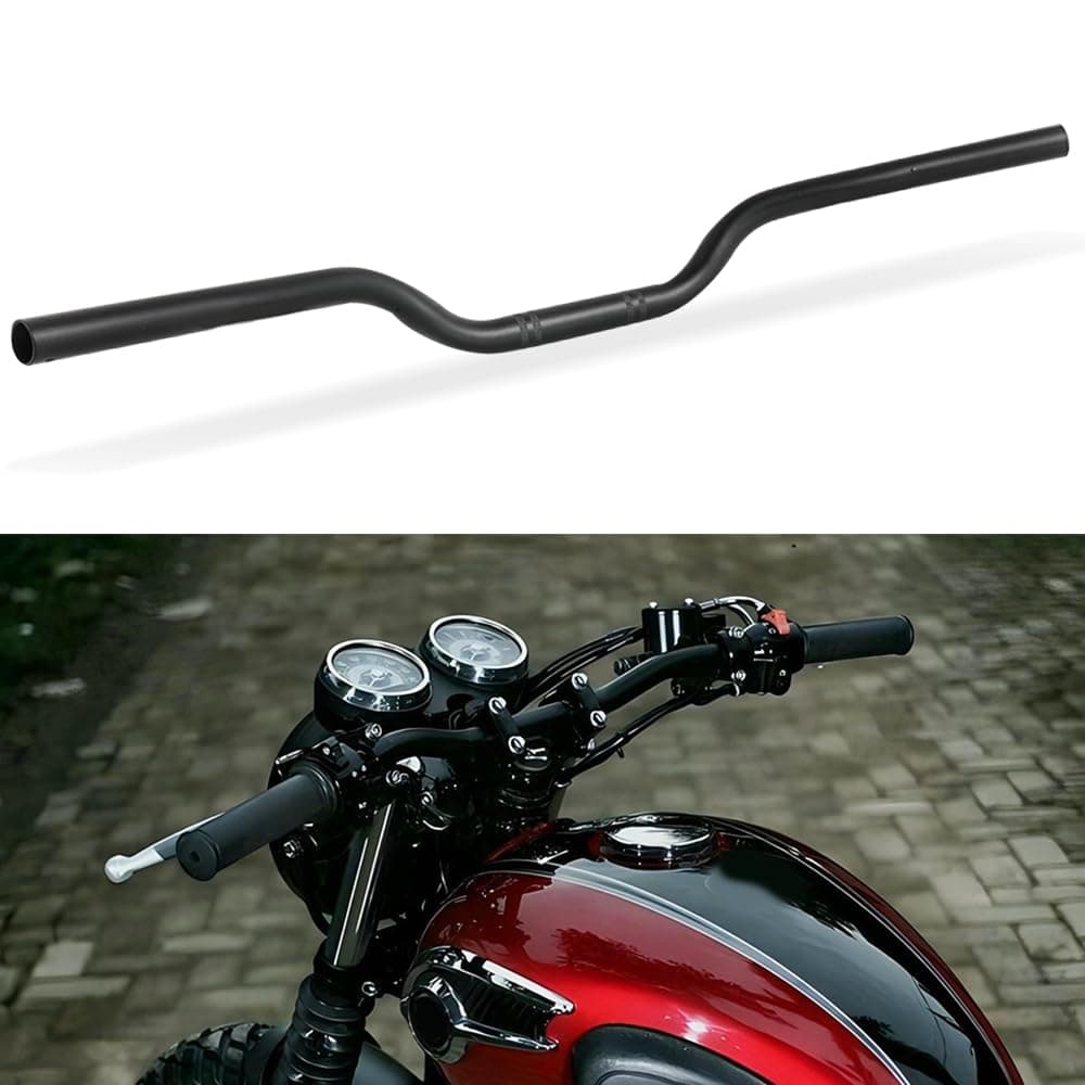 DREAMIZER 7/8 motorcycle handlebars, Universal 22mm Handlebars Motorcycle Bars for Bobber Cafe Race Dirt Bike and More
