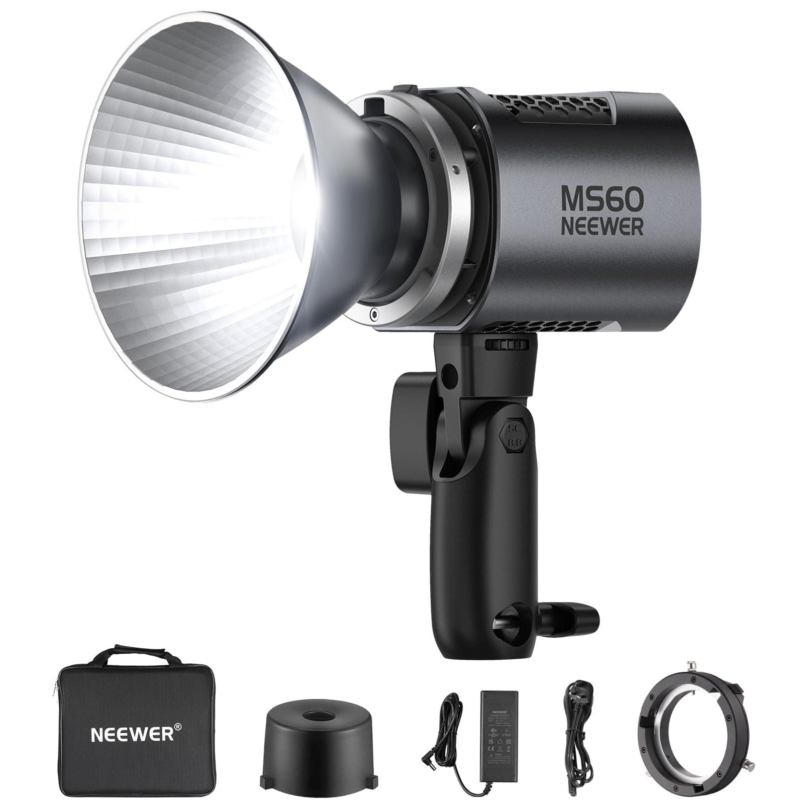 NEEWER MS60 LED Video Light with 2.4G/APP Control, 65W 5600K Daylight Mini CO...