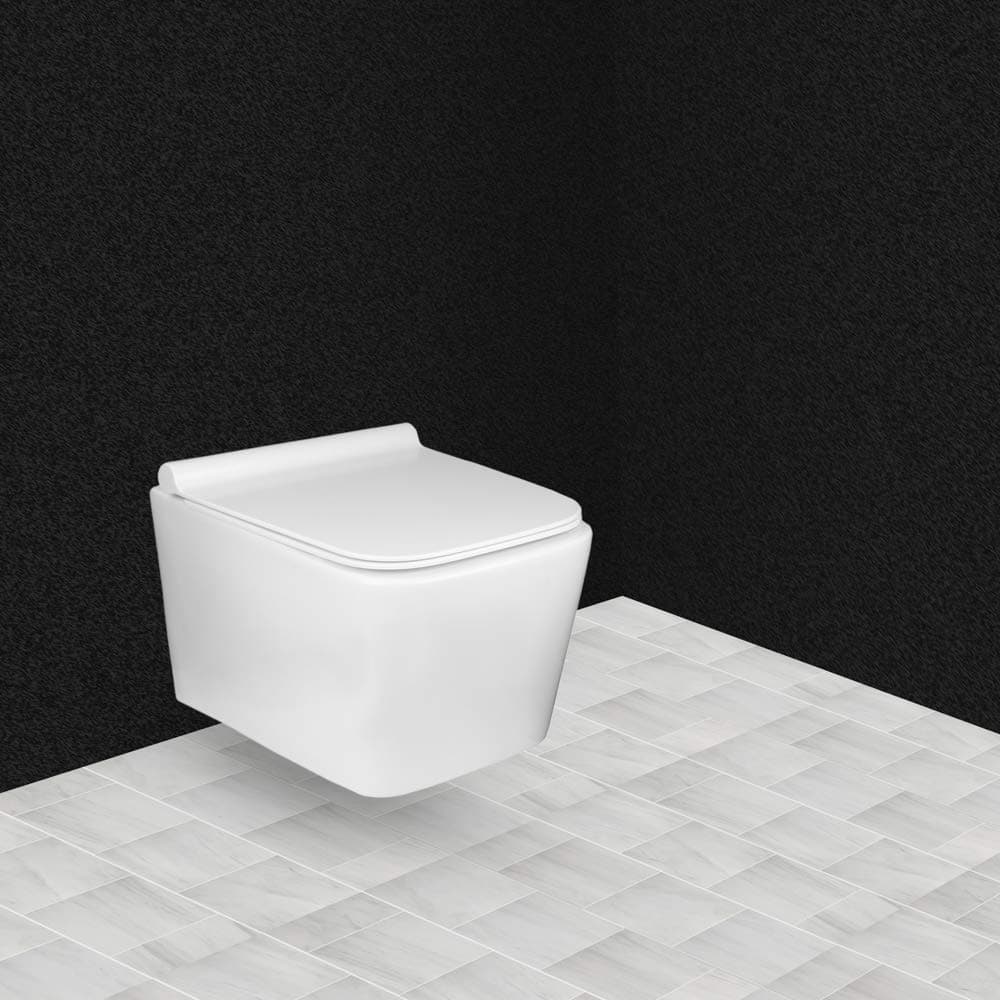 Hindware Ebello Wall Hung Western Toilet Commode (Starwhite)