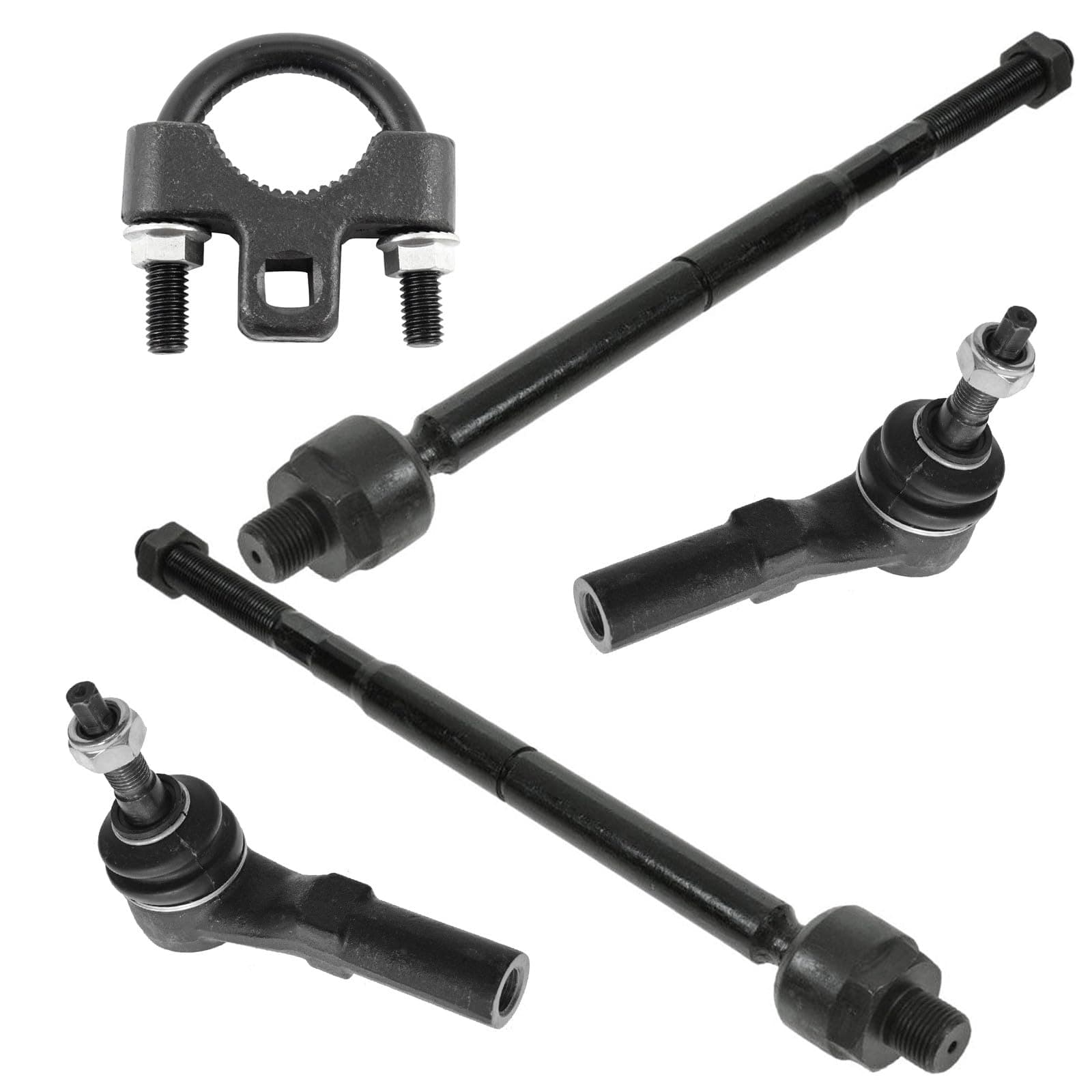 TRQ Front Inner and Outer Tie Rod Set 4 Piece Compatible with 2005-2010 Chrysler 300 06-10 Dodge Charger 08-10 Challenger 05-08 Magnum