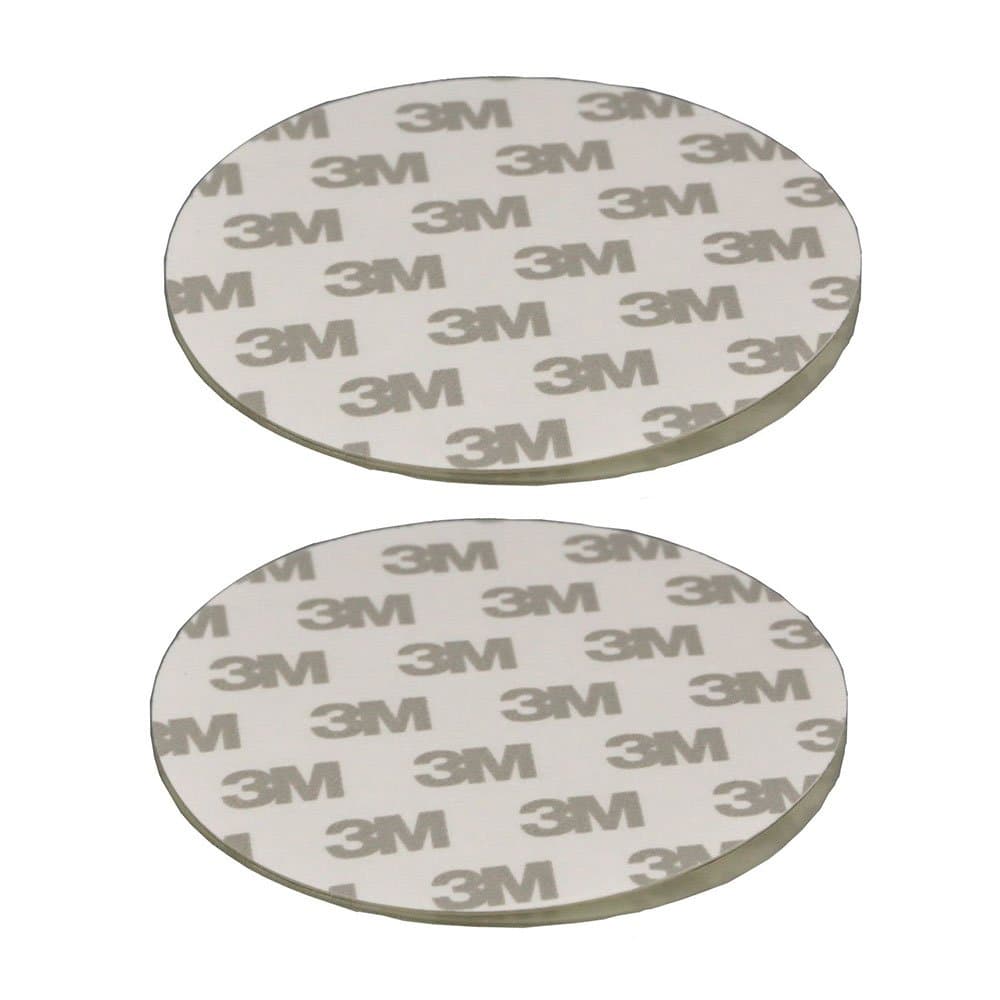 80mm(3.15") Circular Adhesive Plastic Disc/One Side Coated Stick Pad for Suction Cup Items,2pcs