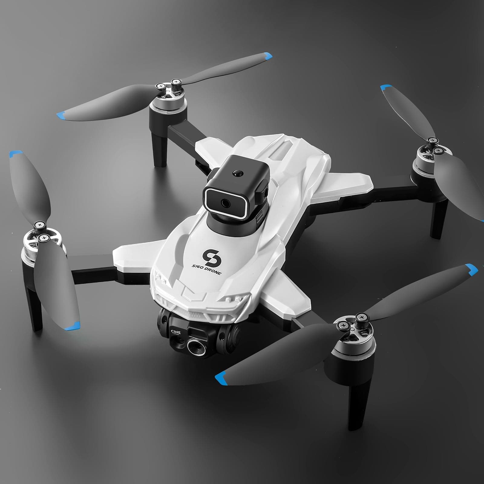 Drones with Camera for Adults 4K - 360° Rolling Air Pressure Poisioning Hover, Gesture Induction, One Click Take Off/Landing, Folding Fuselage, Altitude Hold Headless Mode, for Boys Girls, Beginner