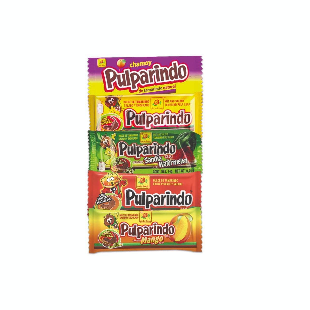 Pulparindo Flavors Bundle (2chamoy, 2mango, 2watwrmelon, 2original, 2xspicy)