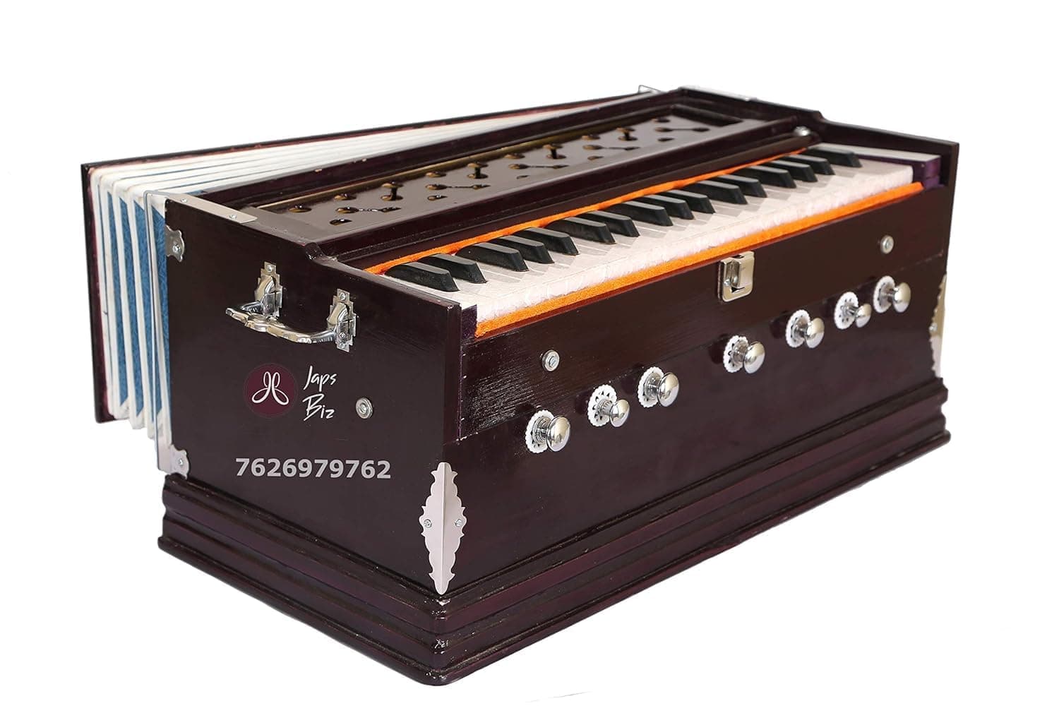 7 Stopper Best Harmonium, Double Bellow, 39 Key, Two Reed(Bass-Male),3 1/4 Octave With Free Carry Bag For Professionals And Begineers
