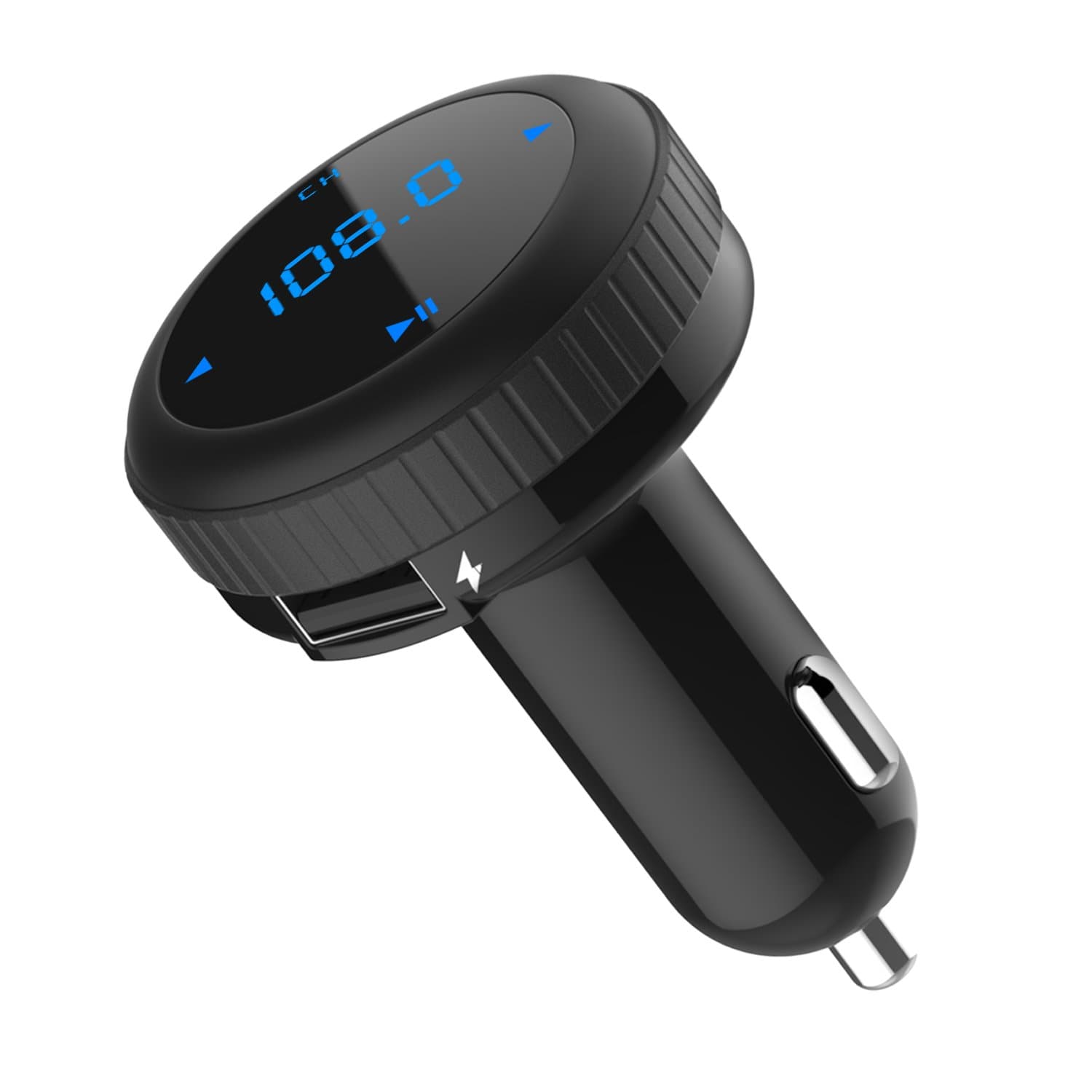 OMOTON Bluetooth FM Transmitter[ Smart Car Locator][Dual USB car Charger][32G SD/TF Card Music Control][Hands-Free Calling] for iPhone/Samsung/Motorola/LG/Nexus Phones/Tablets Mp3 Mp4 Player