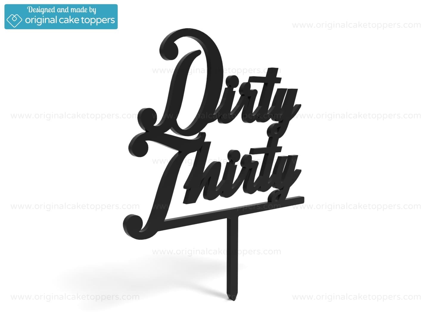 Original Cake Toppers Dirty Thirty - Black